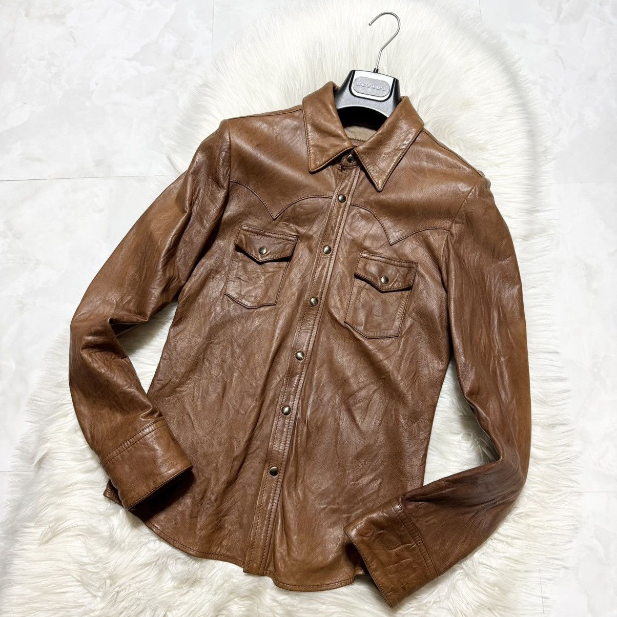 Dolce & Gabbana Dolce & Gabbana Western Leather Shirt Jacket 44 Size US S / EU 44-46 / 1 - 5 Thumbnail