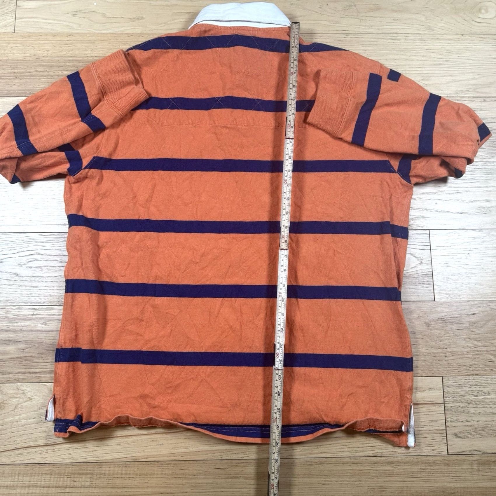 Ralph Lauren VINTAGE Ralph Lauren Polo Rugby Shirt Mens XL Blue Orange Crest 1967 NYC Striped Shirt Mens Size US XL / EU 56 / 4 - 7 Thumbnail