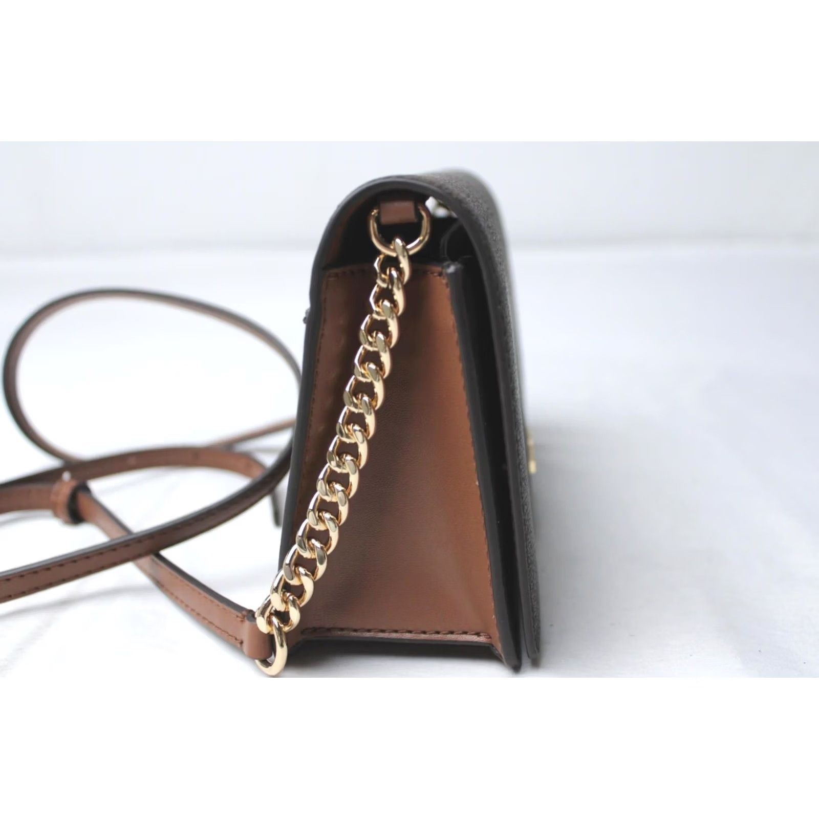 Michael Kors VINTAGE Michael Kors Outlet Women's Jet Set Medium Logo Crossbody Bag NC3 Brown One Size Size ONE SIZE - 3 Thumbnail