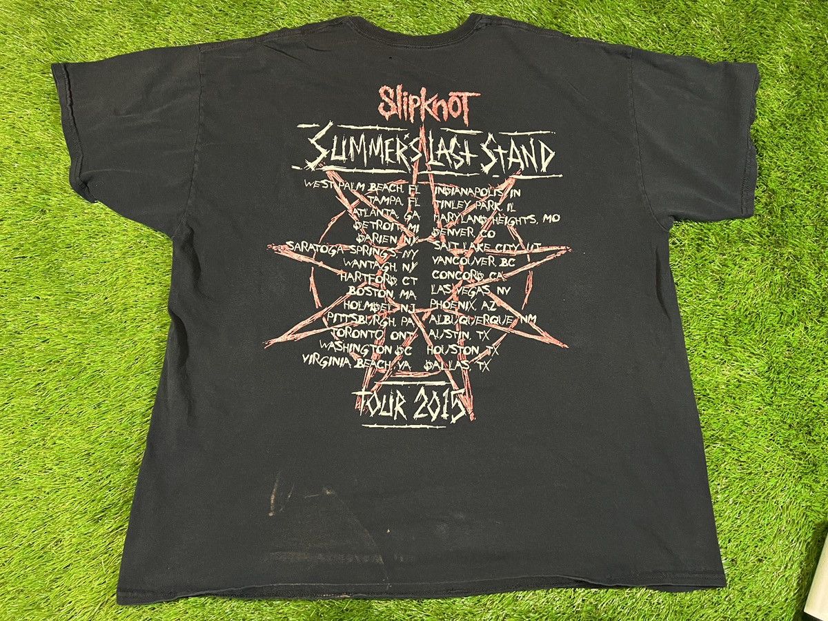 Band Tees SLIPKNOT - Summer's Last Stand - 2015 Tour- 2-Sided Concert Size US XXL / EU 58 / 5 - 8 Thumbnail