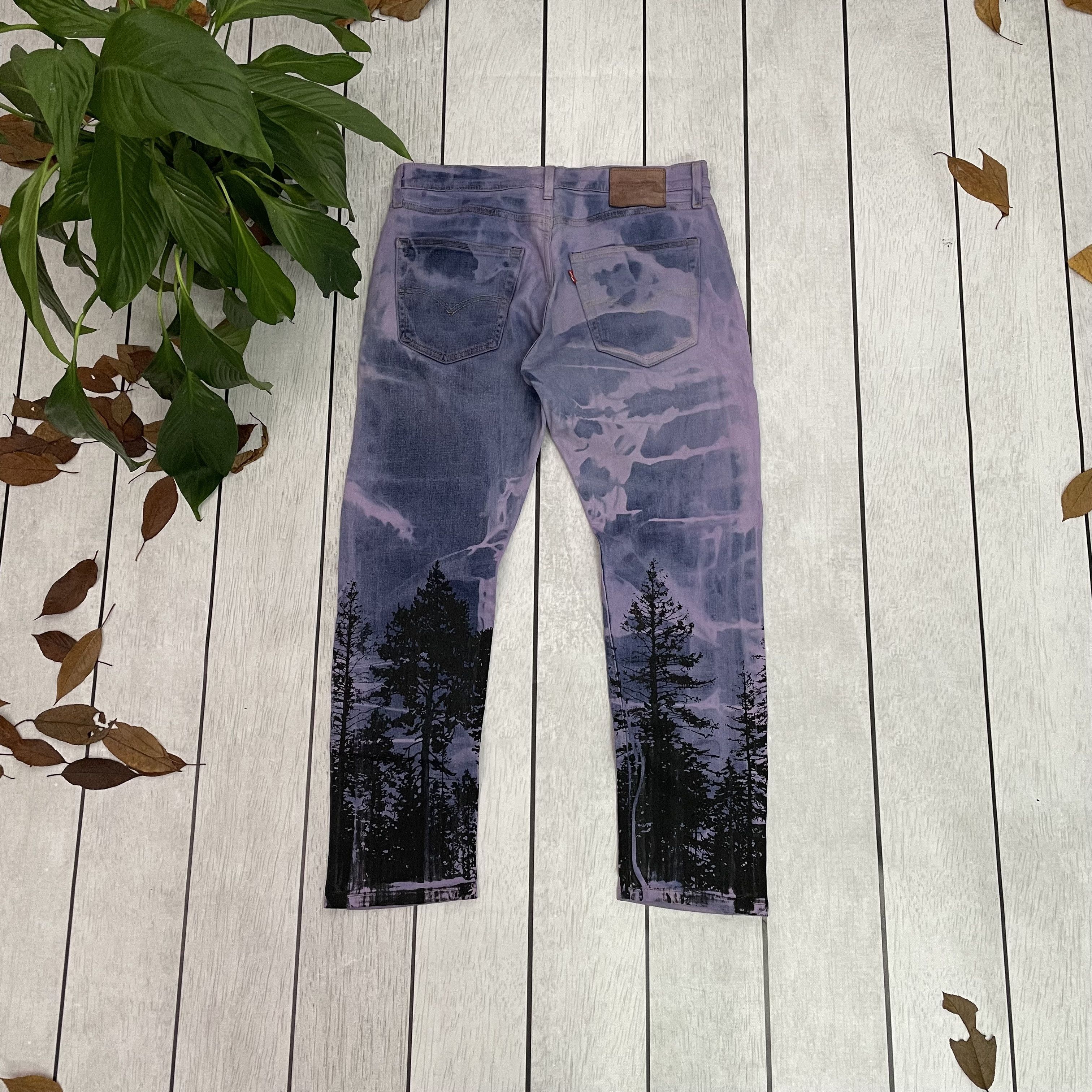 Levi's Custom Reworked Levi's streetwear 1of1 Mystery forest ART Size US 31 - 2 Thumbnail