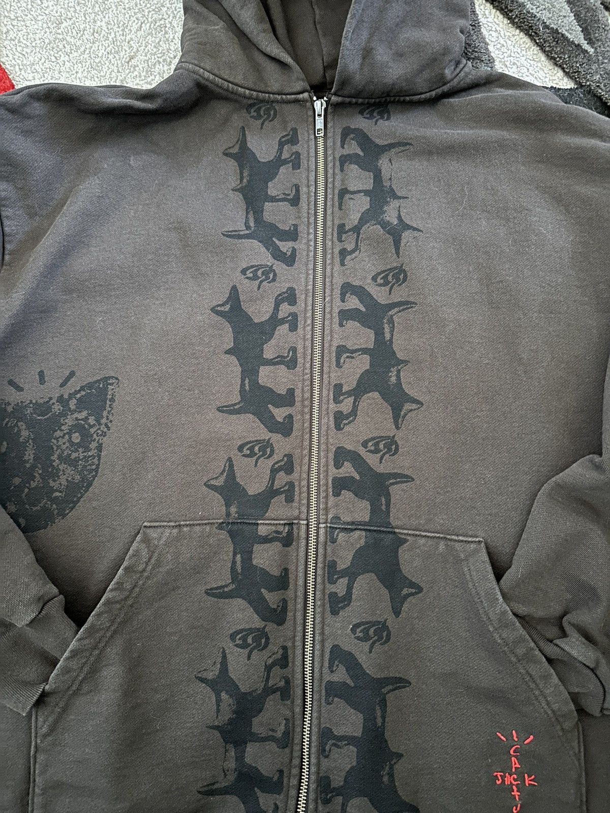 パーカー・フーディ Travis Scott Reverse Dog Zip Up Hoodie Travis Scott Cactus Jack by Travis Scott Reverse Dog Zip Up