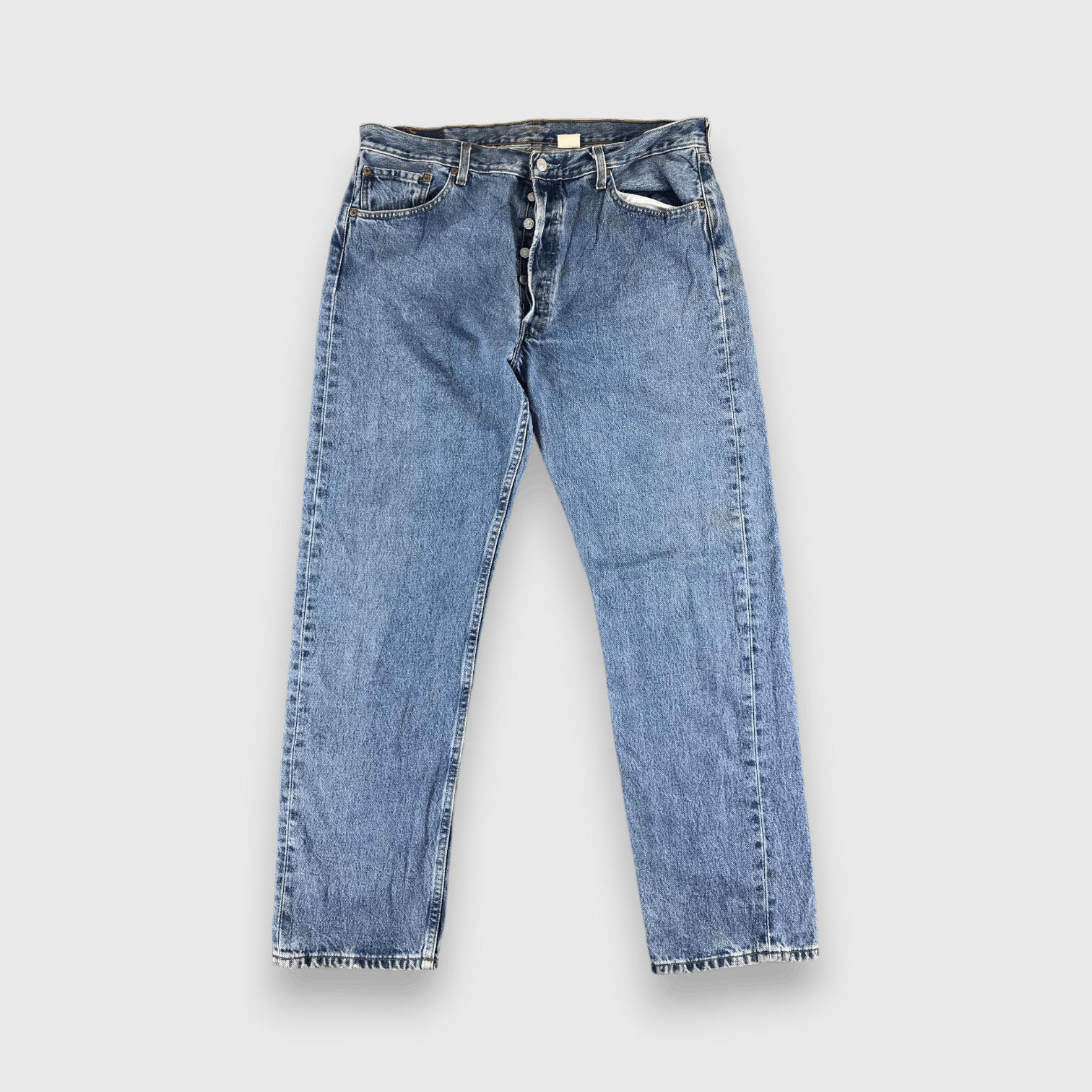 Levi's Vintage Levis 501 Jeans Faded Blue Denim -J351 Size US 37 - 1 Thumbnail