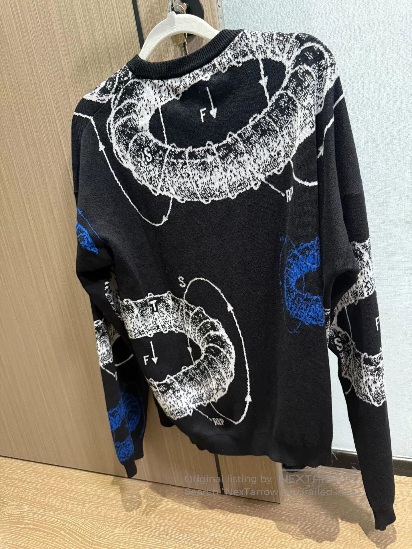 Msftsrep MSFTSREP Black Graffiti Knit Sweater. Size US L / EU 52-54 / 3 - 2 Thumbnail
