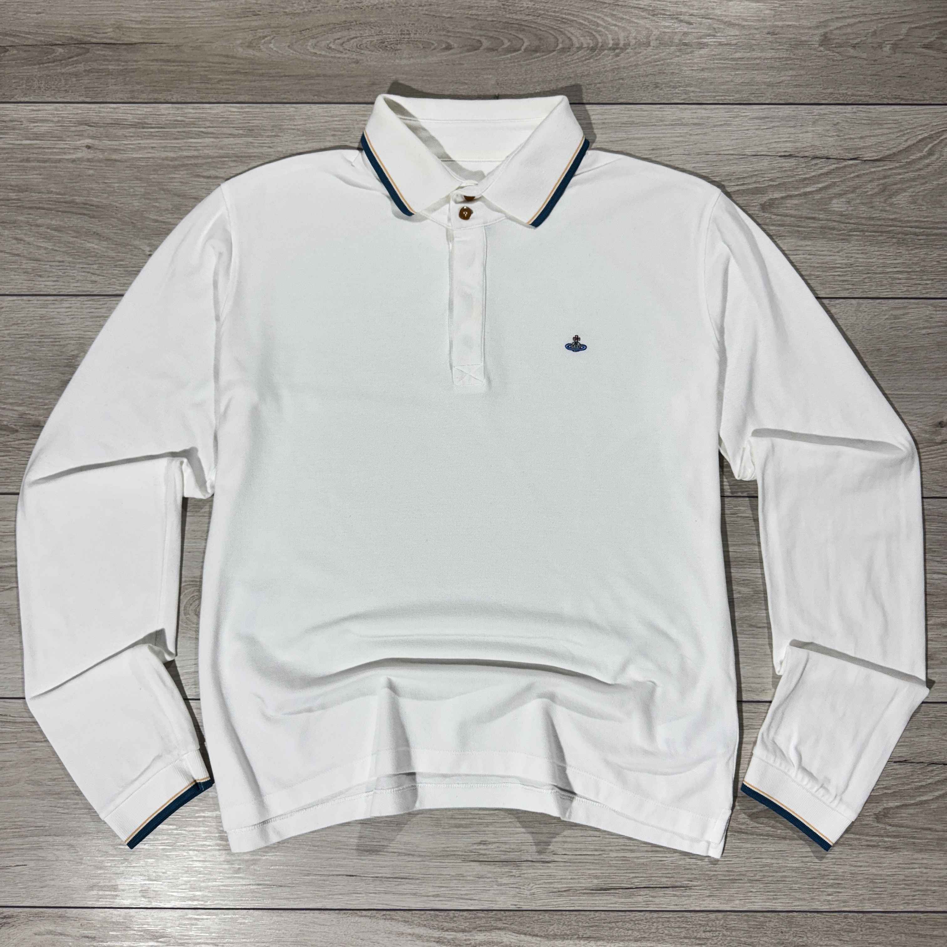 Vivienne Westwood Vivienne Westwood Y2K White Polo Long Sleeve Size L Size US L / EU 52-54 / 3 - 2 Thumbnail