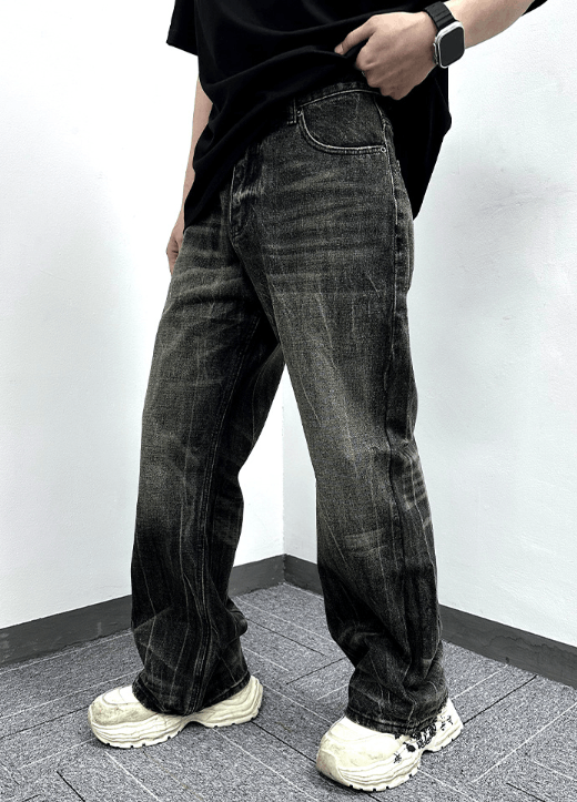Japanese Brand × Jean Retro distressed trendy loose casual lightning washed jeans Size US 32 / EU 48 - 2 Thumbnail