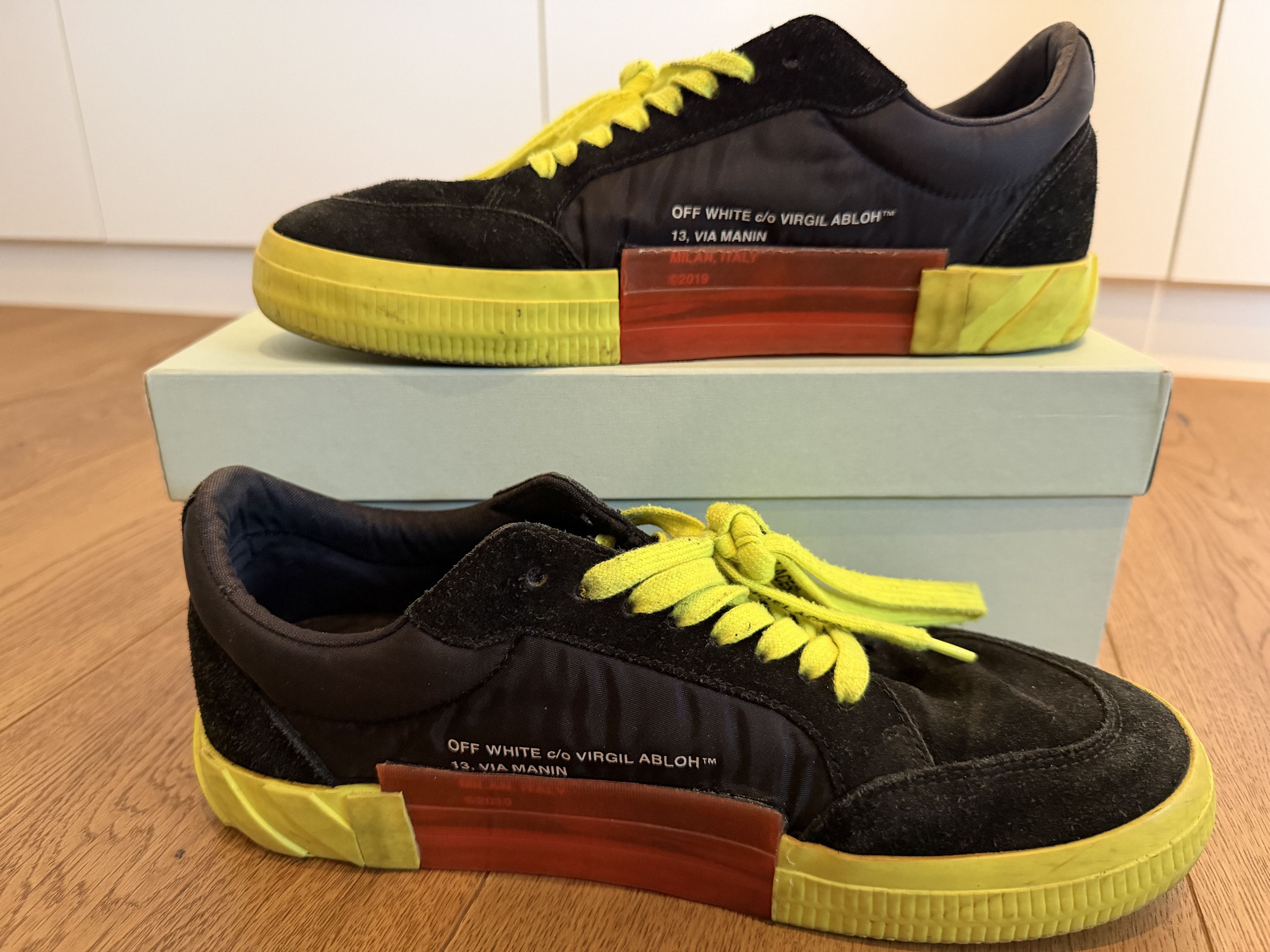 Off-White Off-White Vulcanized Low black/neon Size US 10 / EU 43 - 8 Thumbnail