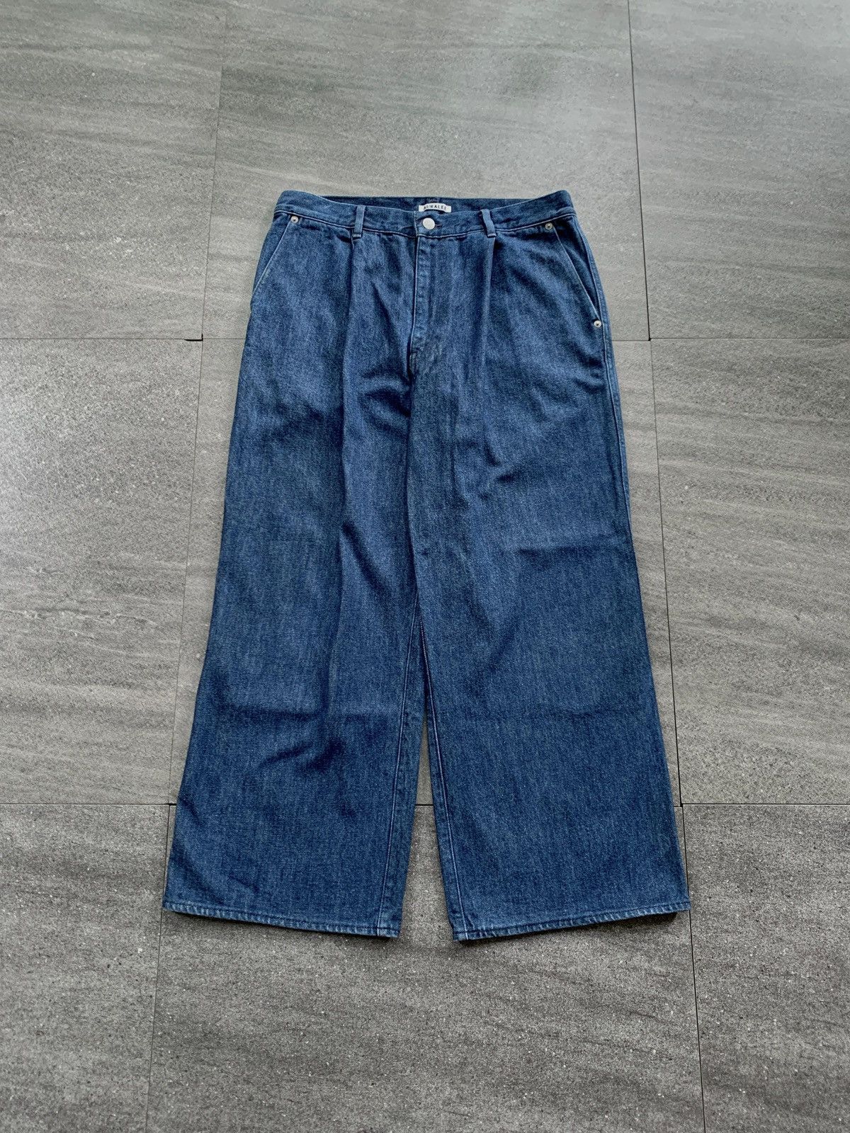 Auralee FREE TAX! Hard Twist Wideleg Denim Jeans Size US 32 / EU 48 - 2 Thumbnail