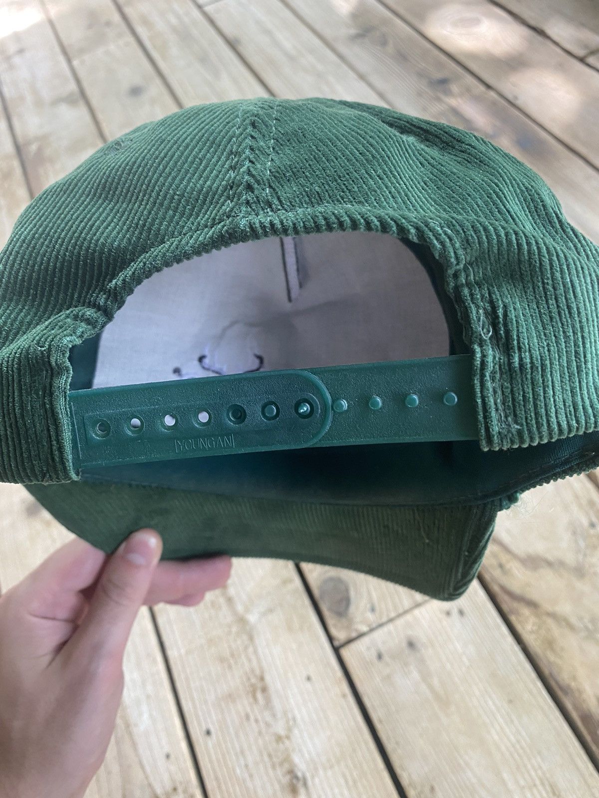 Vintage Vintage Forest Green “Buck Fever” Embroidered Corduroy Hat Size ONE SIZE - 6 Thumbnail