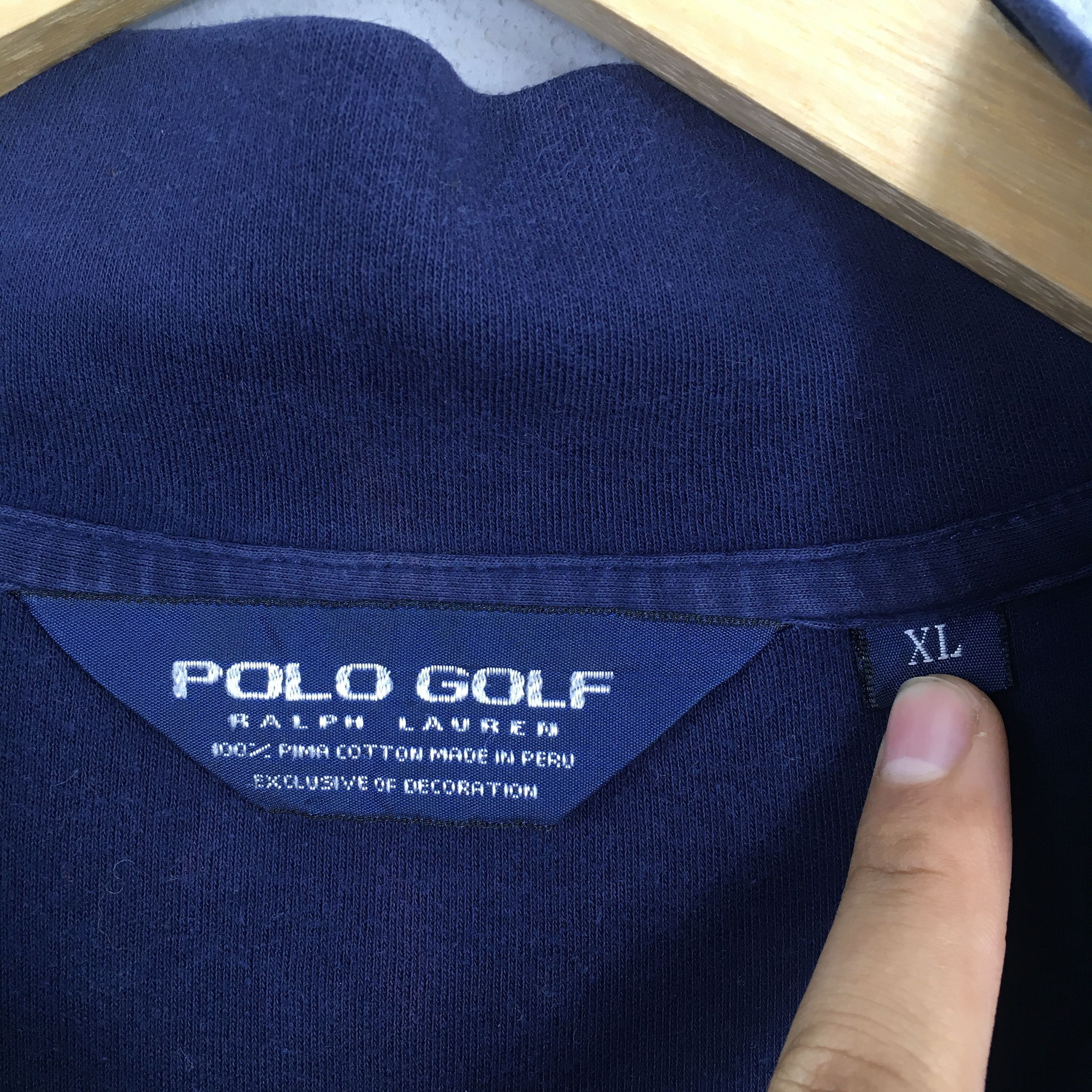 Polo Ralph Lauren × RRL Ralph Lauren × Ralph Lauren Vintage Polo Golf Ralph Lauren Blue Sweatshirt XLarge Size US XL / EU 56 / 4 - 4 Thumbnail