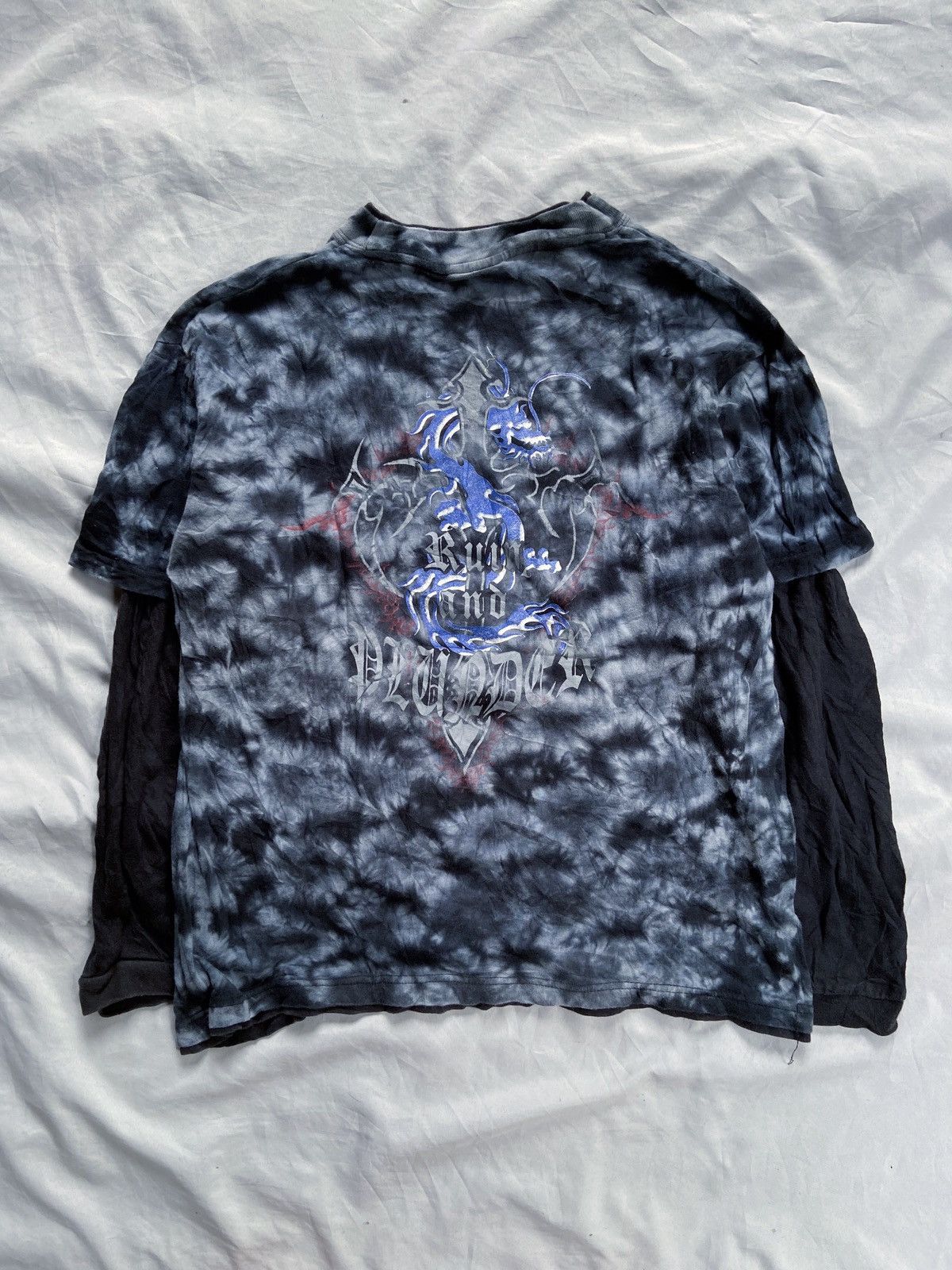 Japanese Brand RUIN AND PLUNDER DOUBLE LAYER TIE DYE LONG SLEEVE Size US S / EU 44-46 / 1 - 2 Thumbnail