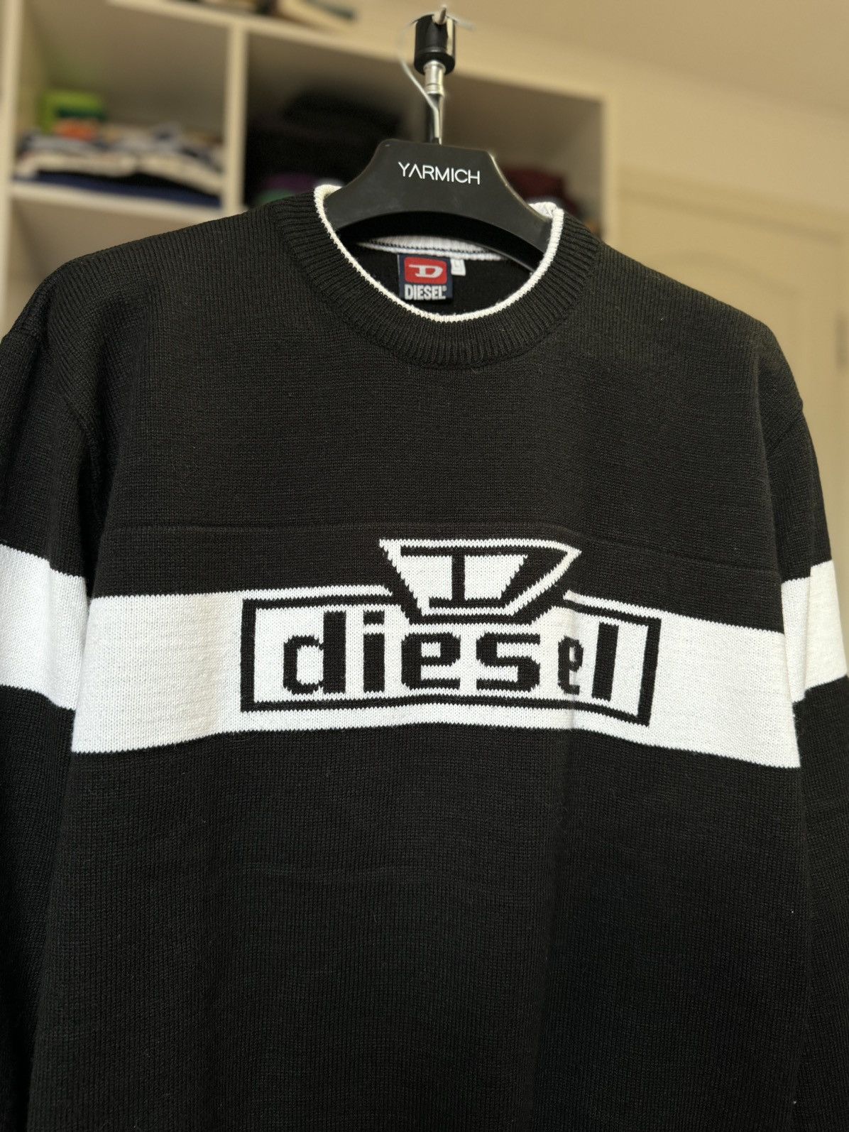 Diesel × Vintage Vintage Diesel Big Logo Sweater Size US L / EU 52-54 / 3 - 2 Thumbnail