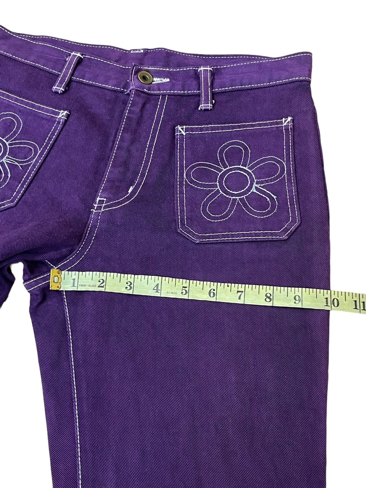 Japanese Brand VINTAGE JAPANESE NUVE PURPLE BUSHPANT FLARE DENIM Size US 29 - 12 Thumbnail