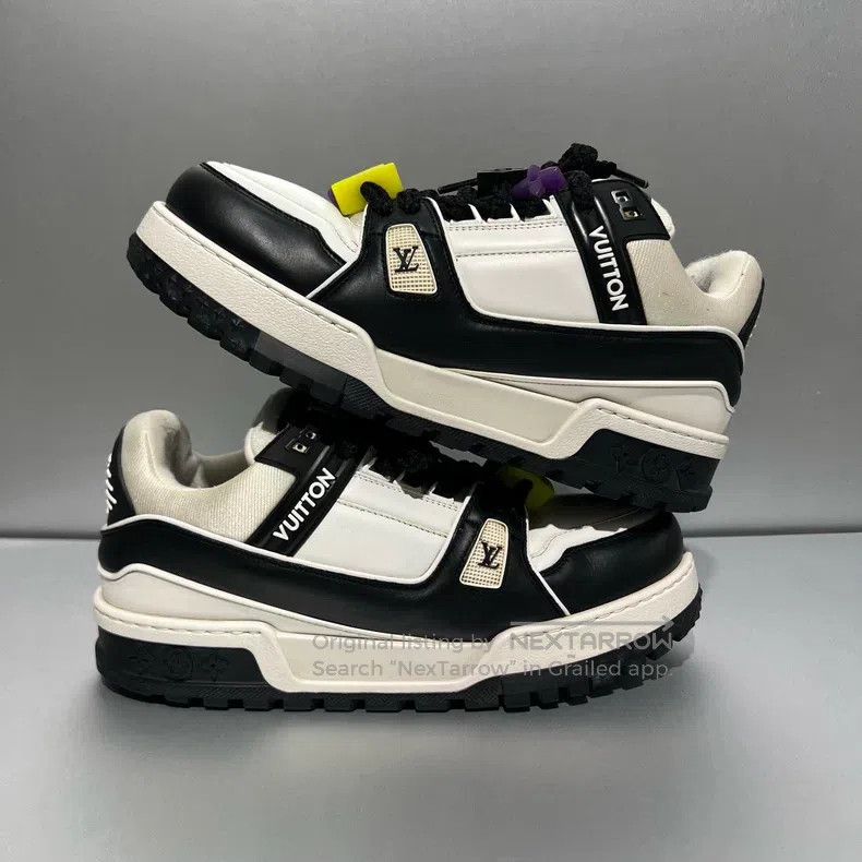 Louis Vuitton Louis Vuitton Trainer Black and White Fat Ding shoes Size US 9 / EU 42 - 7 Thumbnail