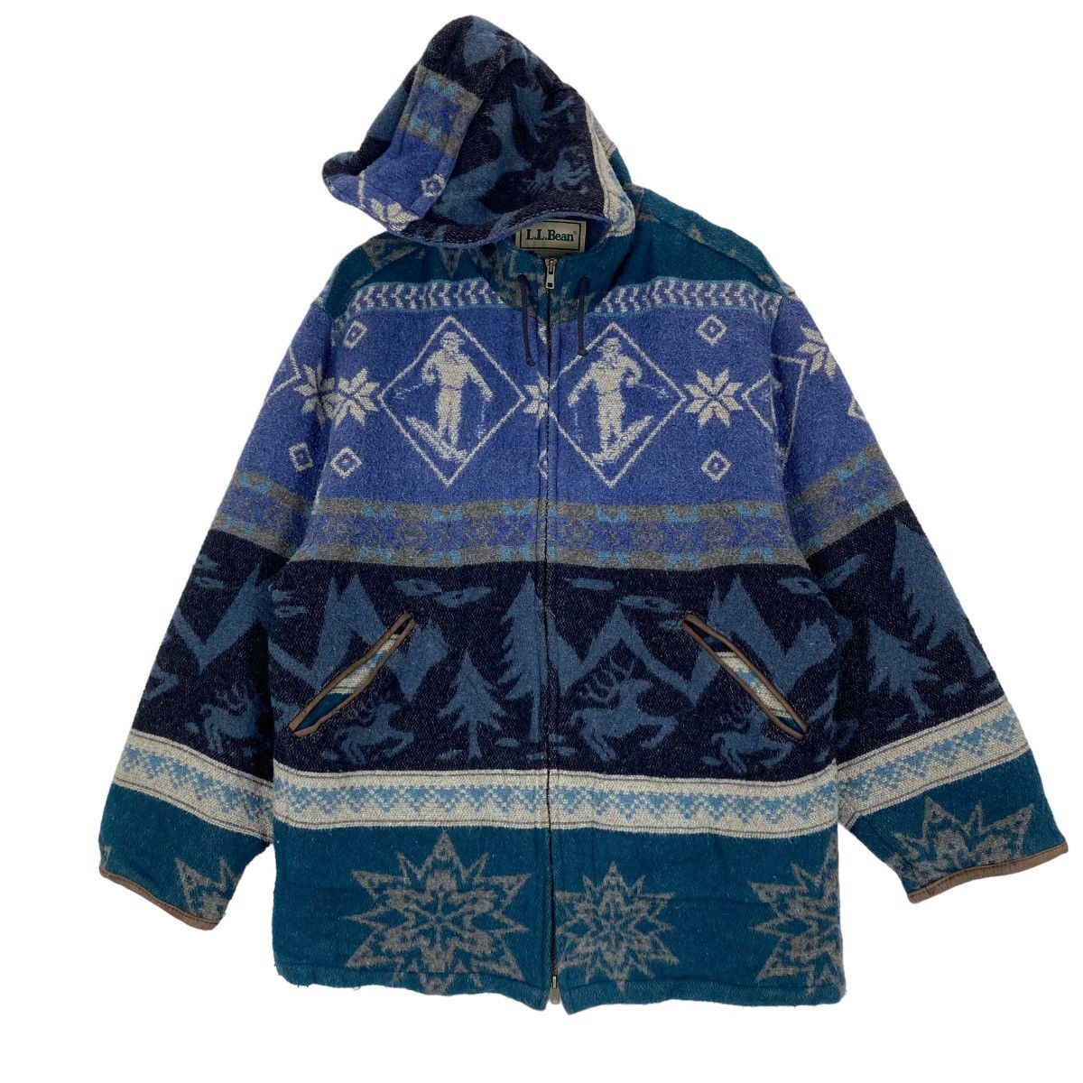 L.L. Bean × Vintage Vintage L.L Bean printed wool hoodie jacket Size US M / EU 48-50 / 2 - 3 Thumbnail