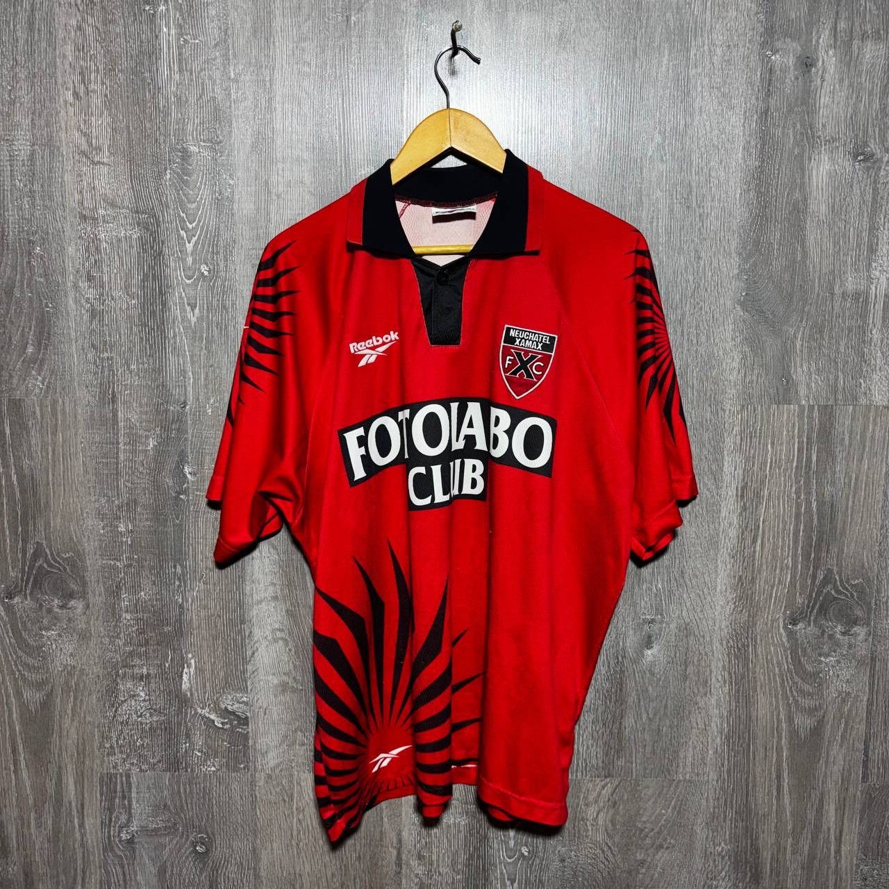 Reebok Neuchatel Xamax 1993 1994 Reebok Home Football Soccer Jersey Size US L / EU 52-54 / 3 - 1 Thumbnail