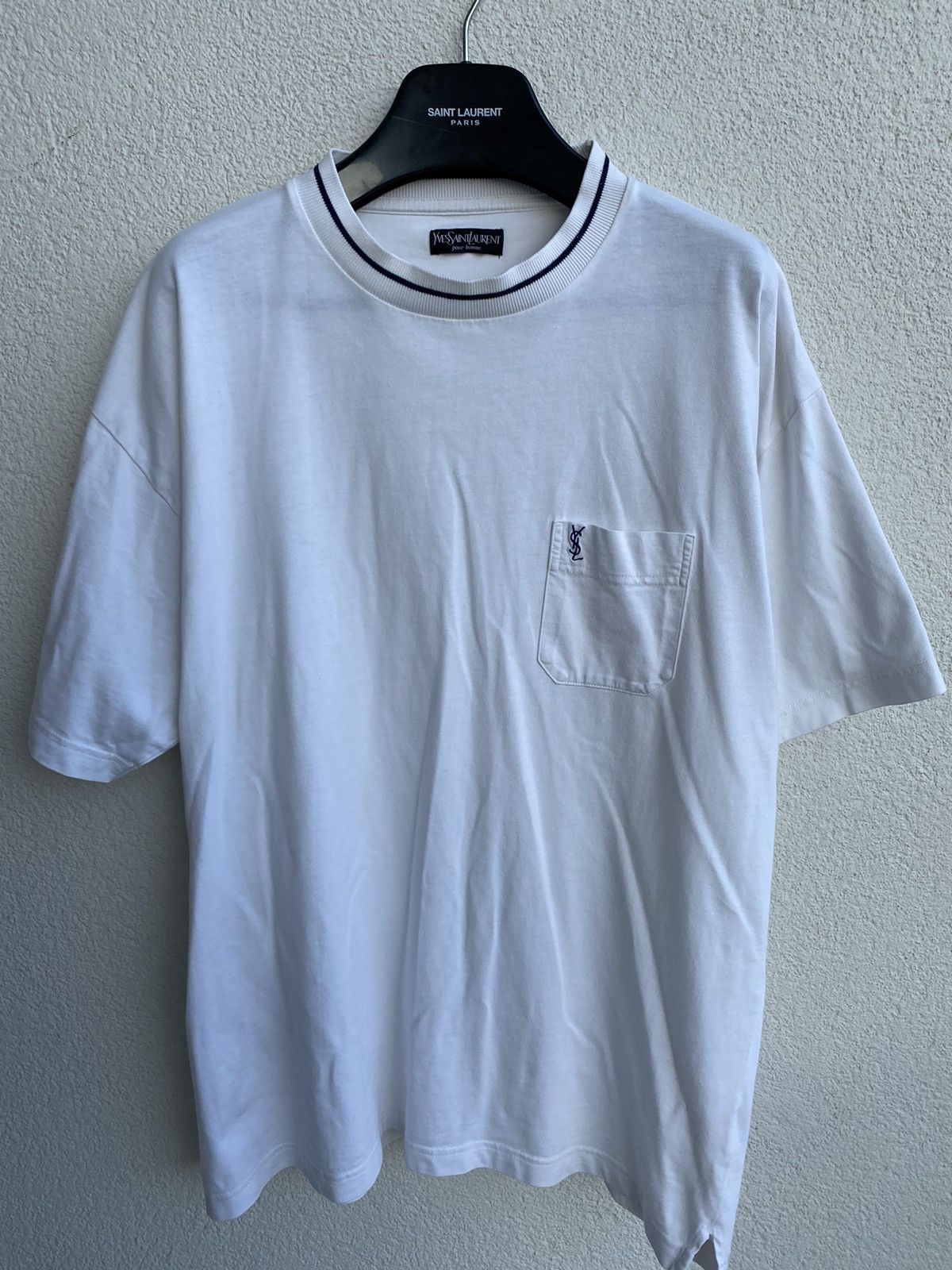 Yves Saint Laurent 90s YSL T-Shirt White Size US XL / EU 56 / 4 - 2 Thumbnail