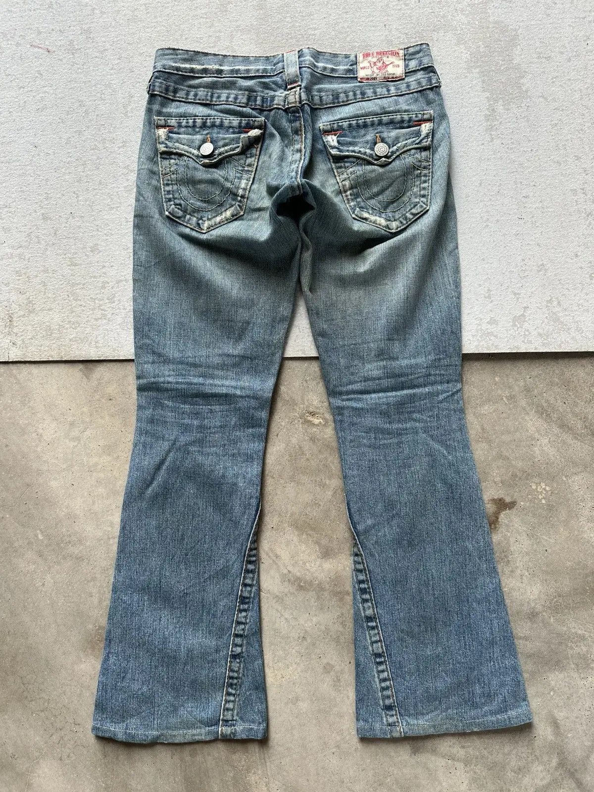 True Religion FLARED 🔥Vintage TRUE RELIGION Jean JOEY Ripped Denim Pants Size US 29 - 9 Thumbnail