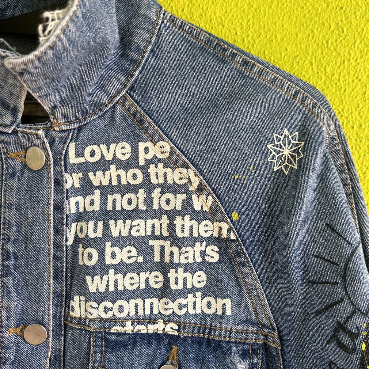 Vintage Vintage Japanese Brand Full Print Denim Jacket Size L / US 10 / IT 46 - 9 Thumbnail
