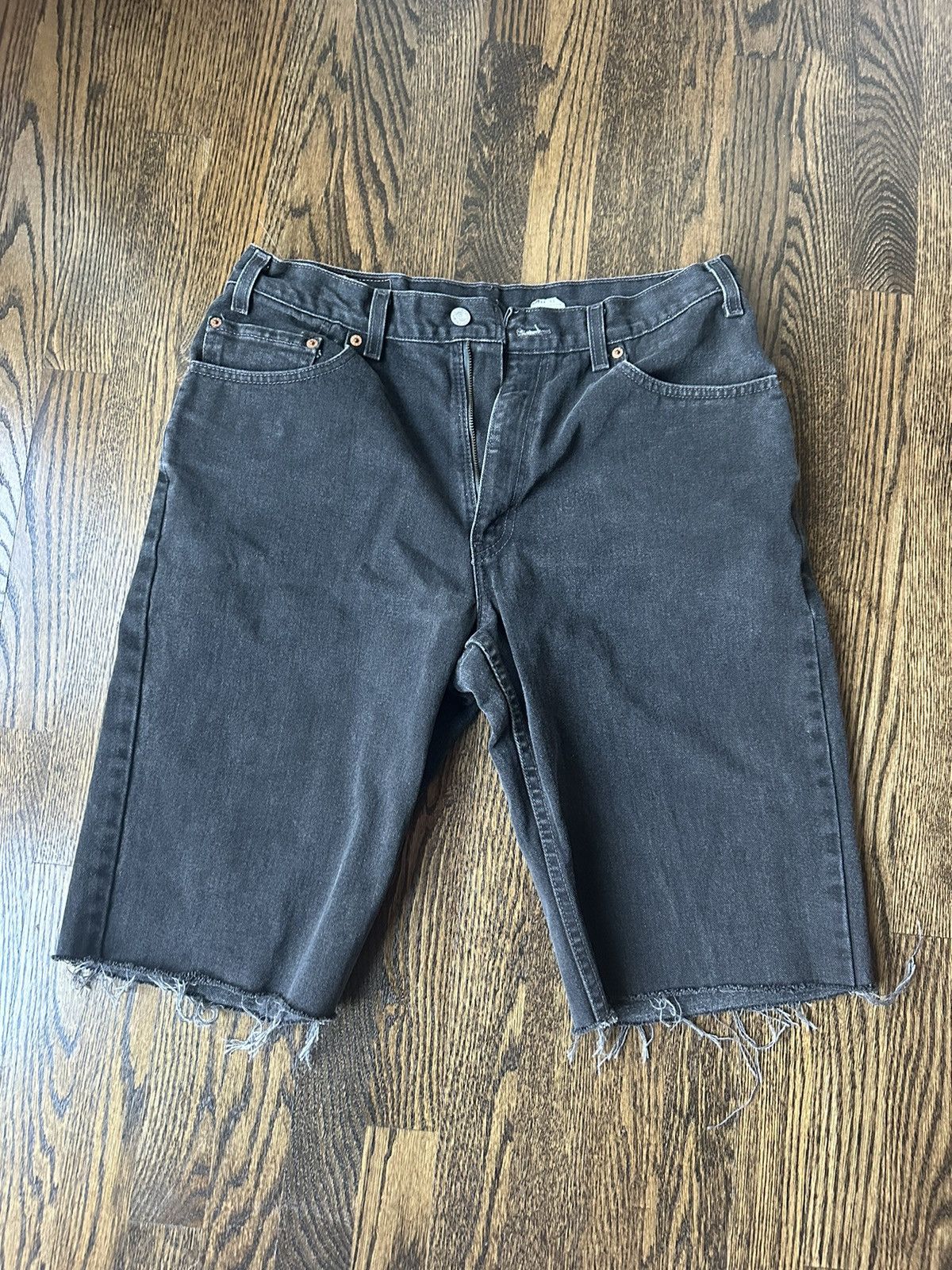 Levi's × Levi's Vintage Clothing × Vintage Levi’s Black Denim Shorts Size US 36 / EU 52 - 1 Thumbnail