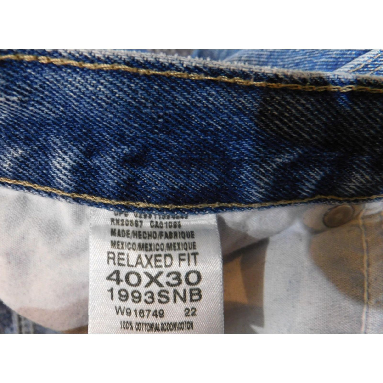 Dickies Dickies Jeans Mens 40x30 Relaxed Fit Denim Carpenter Workwear Distressed Pants Blue 1993SNB Mens Regular 40x30 Cotton Zip Pockets Vintage N/A Size US 40 / EU 56 - 6 Thumbnail