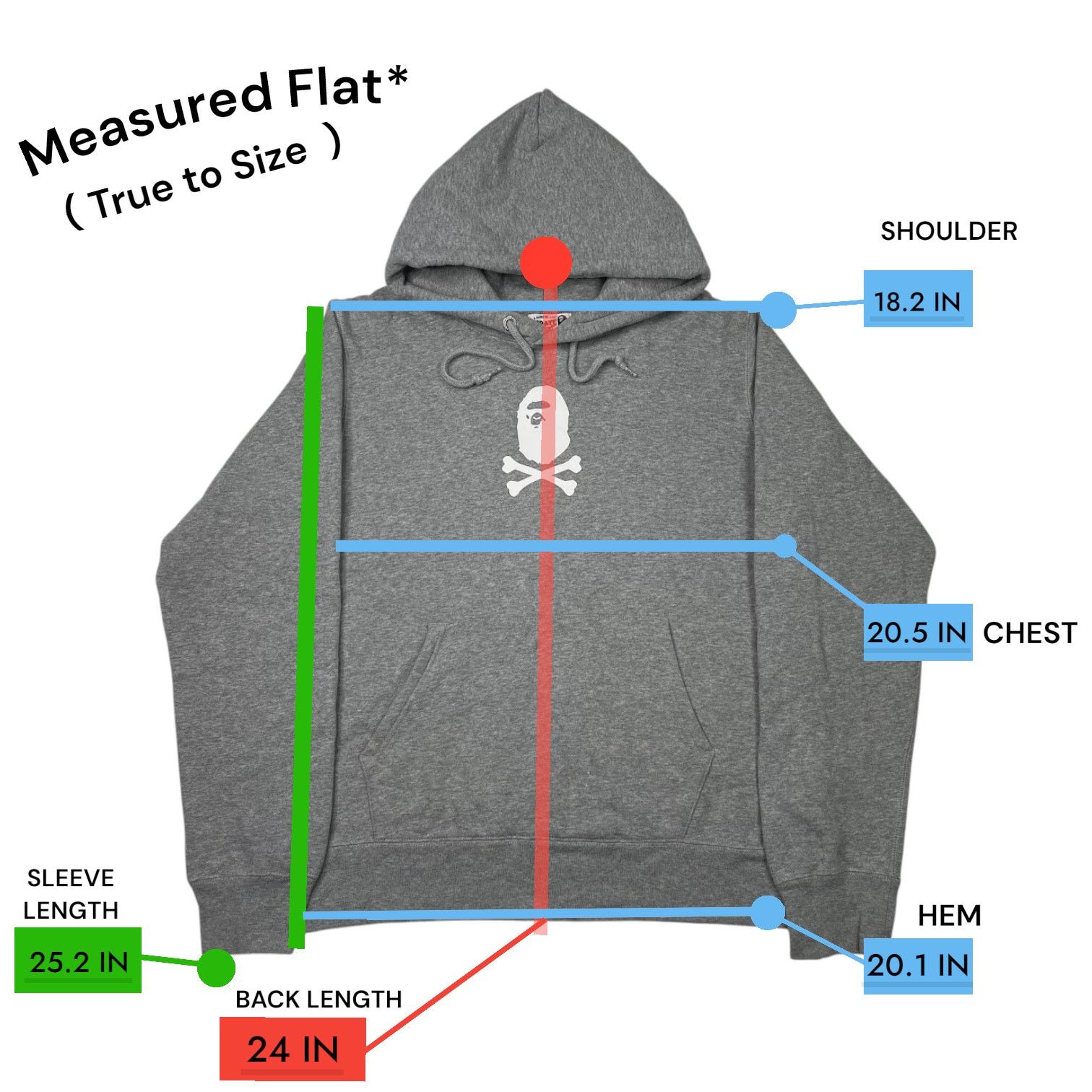 Bape BAPE Pirate Store Crossbones Pullover Hoodie Size L Size US L / EU 52-54 / 3 - 9 Thumbnail