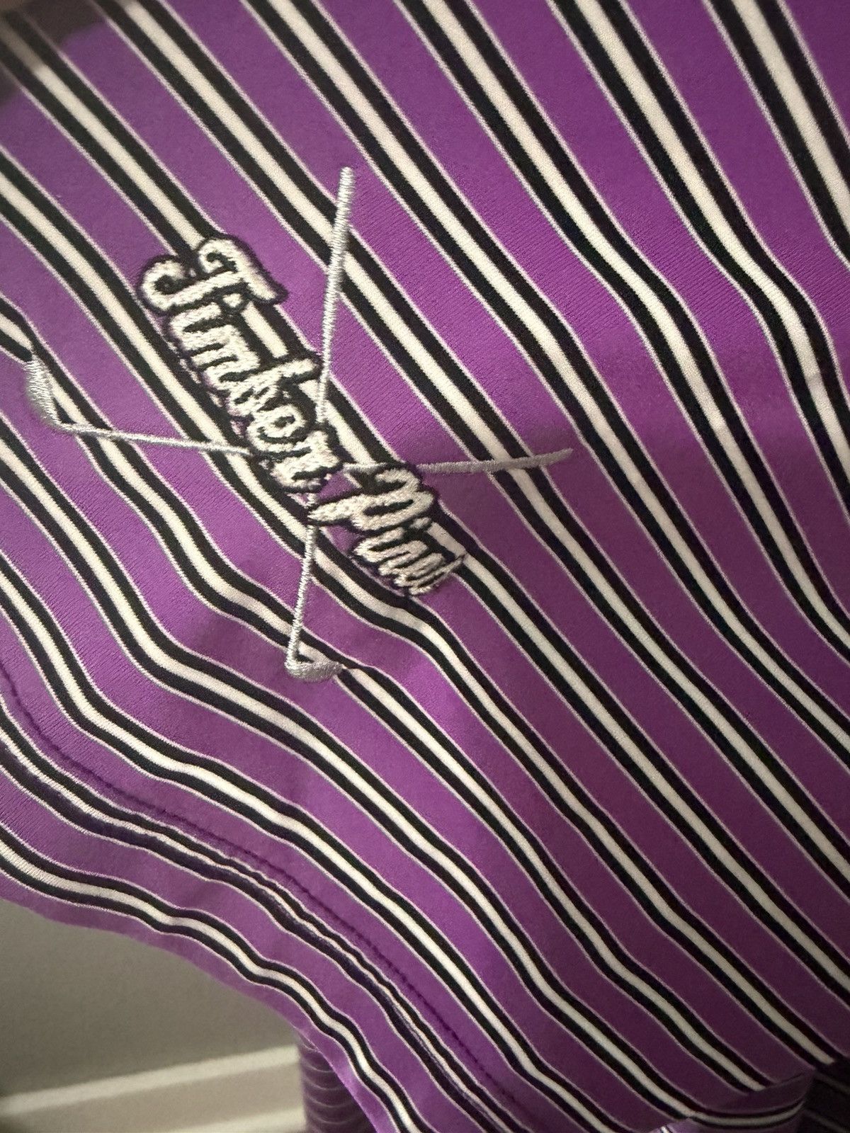 Footjoy FootJoy Purple Striped Polo Golf Performance Shirt Size XL. Size US XL / EU 56 / 4 - 2 Thumbnail