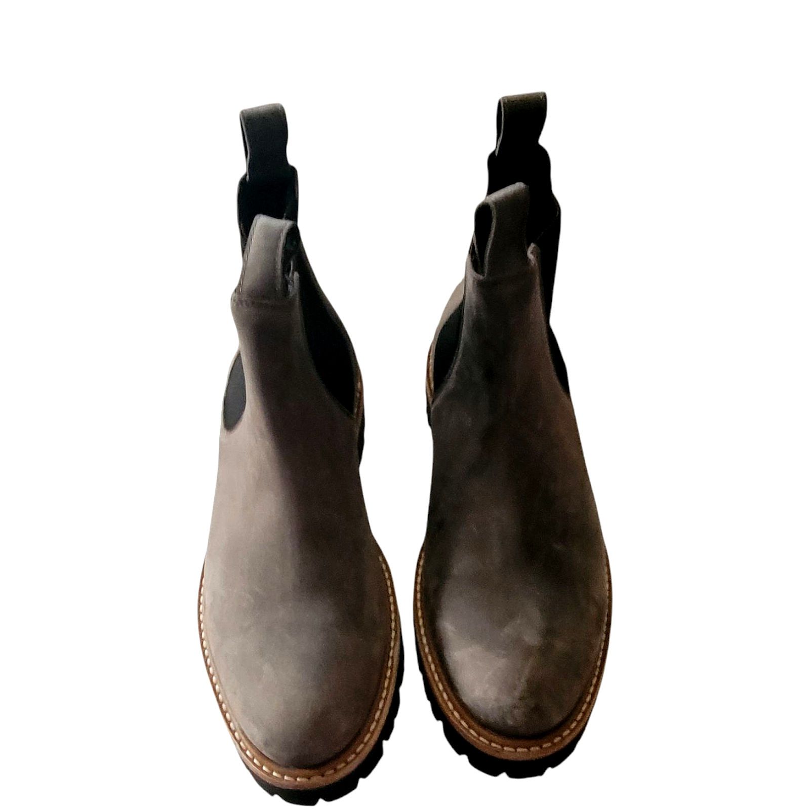 Nisolo Nisolo go to Chelsea Brown Gray Women Leather Boot Size 9.5 Size US 9.5 / IT 39.5 - 4 Thumbnail