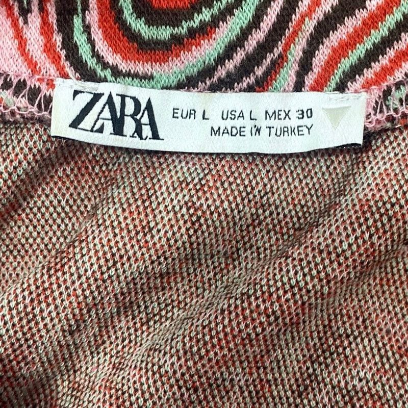 Zara Zara Psycodelic Print Long Sleeve Winter Dress women sz L Size L / US 10 / IT 46 - 4 Thumbnail