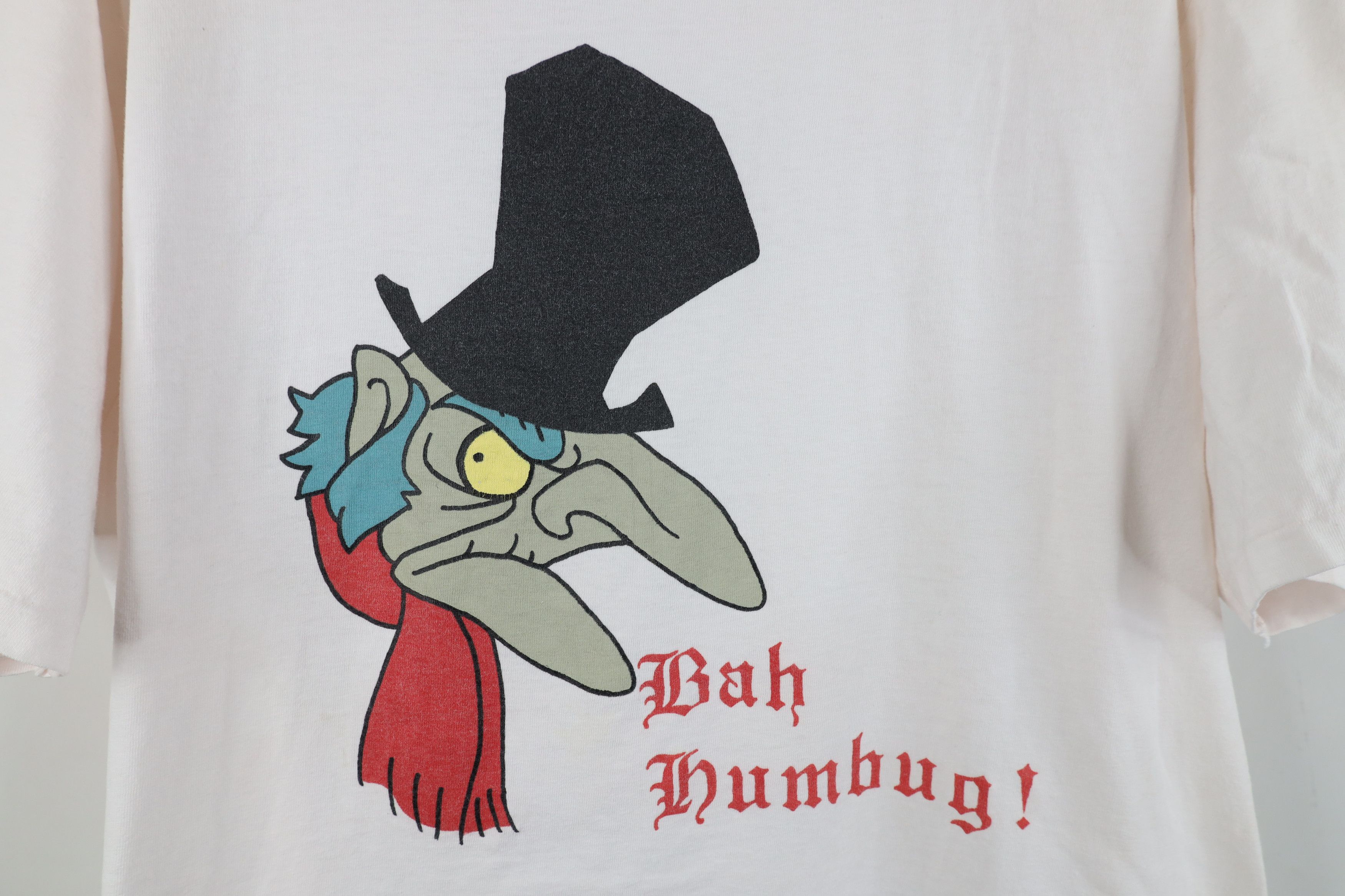 Vintage Vintage 90s Bah Humbug Short Sleeve T-Shirt Cotton USA Size US XL / EU 56 / 4 - 4 Thumbnail