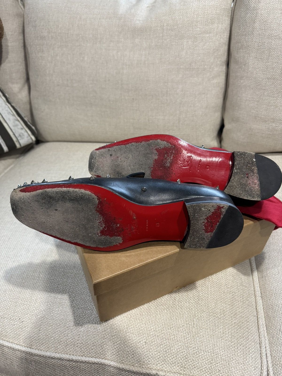 Christian Louboutin × Designer Christian Louboutin Degra Veau Velours Black Calfskin Size US 10 / EU 43 - 9 Thumbnail