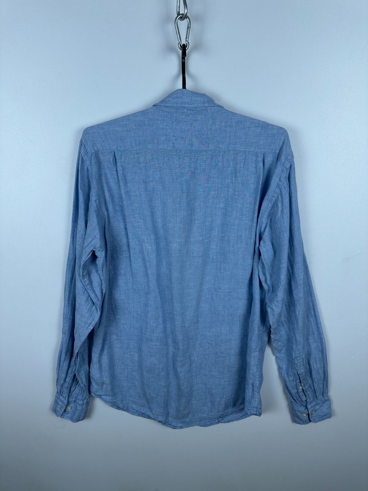 Uniqlo Uniqlo 100% Linen Buttons Up Long Sleeve Shirt Blue Size M Size US M / EU 48-50 / 2 - 6 Thumbnail