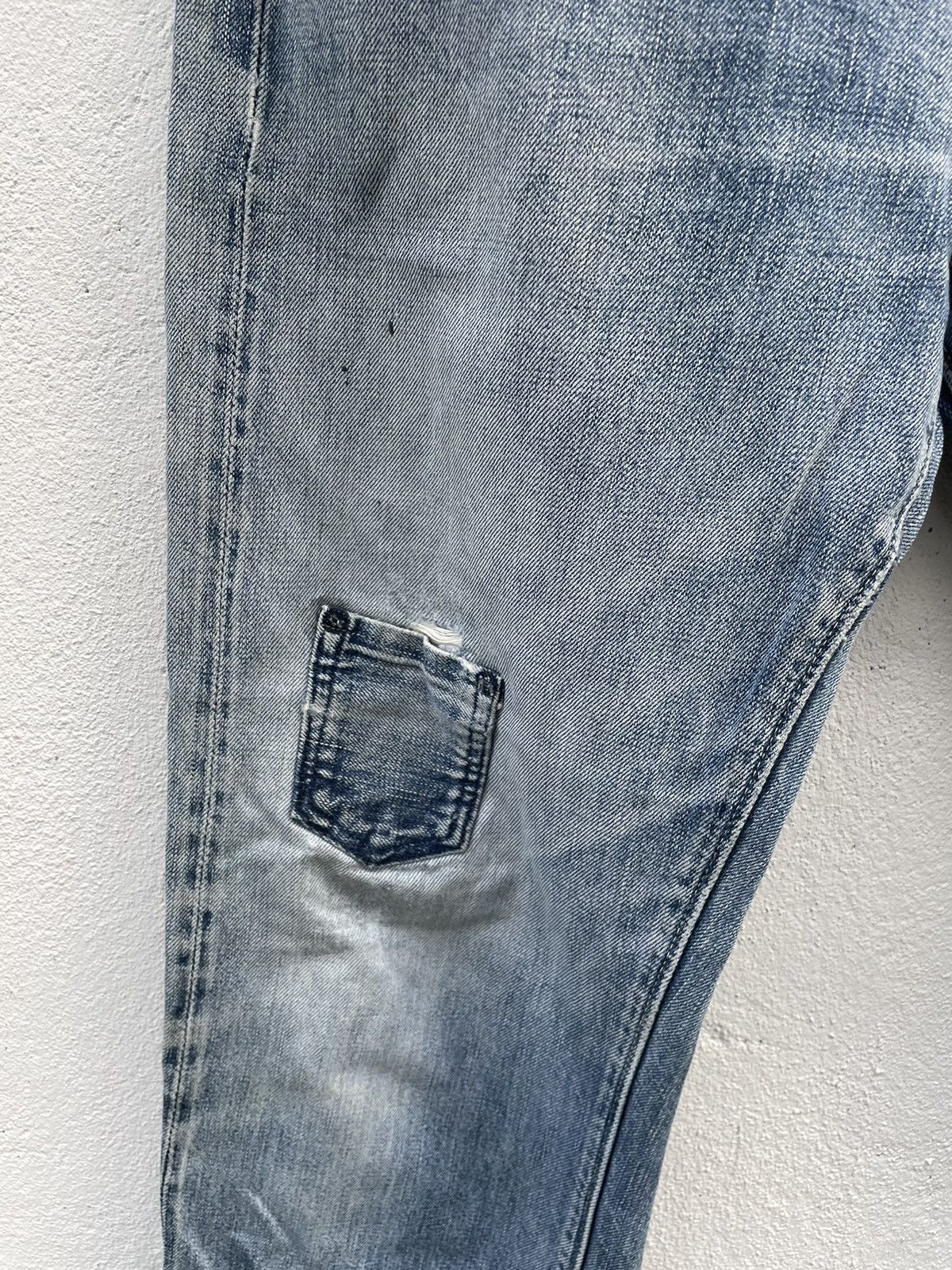 Full Count & Co. Vintage Full Count Distressed Selvedge Jeans Size US 30 / EU 46 - 6 Thumbnail