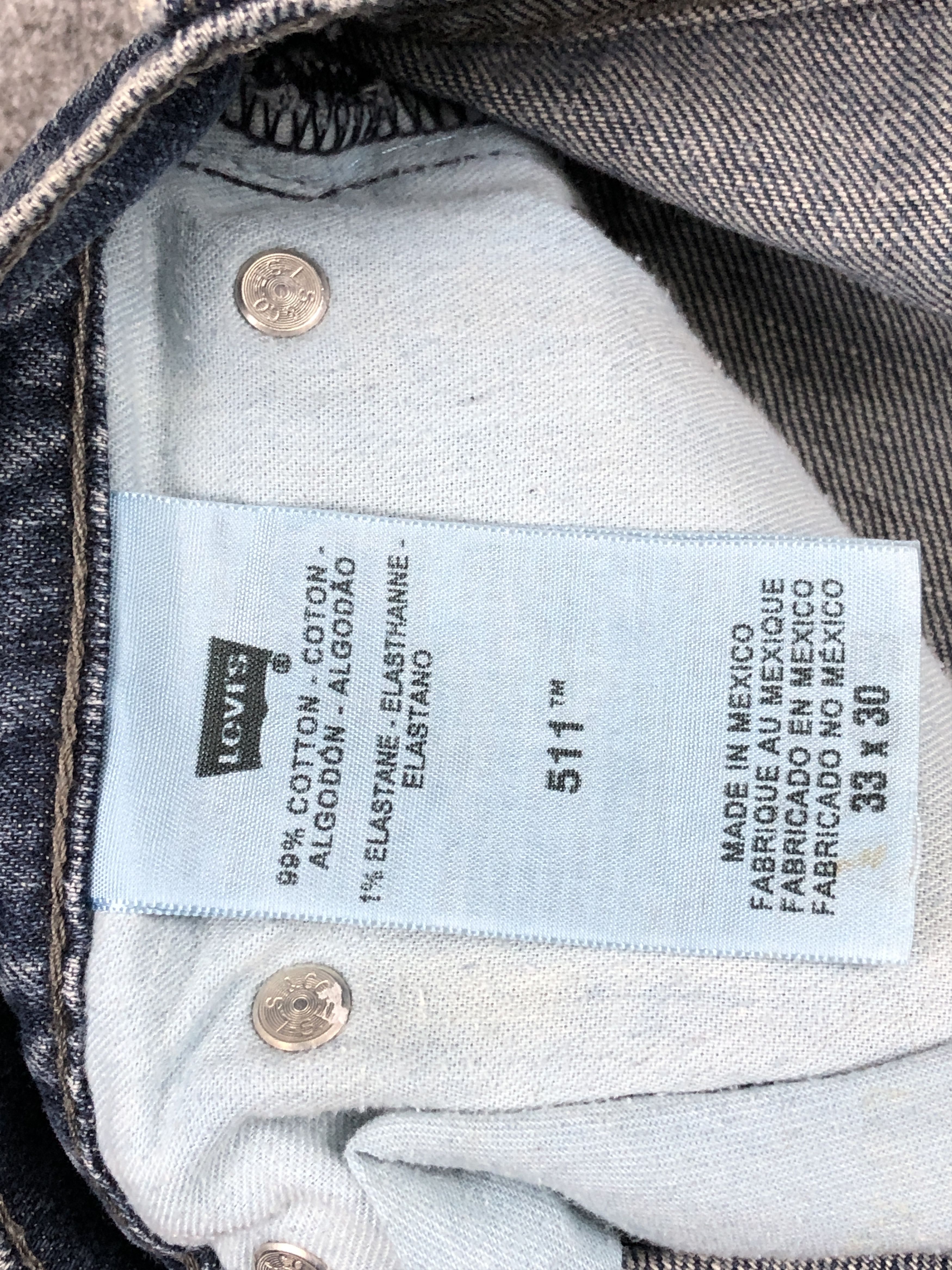 Levi's Distressed Vintage Levis 511 Blue Jeans DP2445 Size US 33 - 7 Thumbnail
