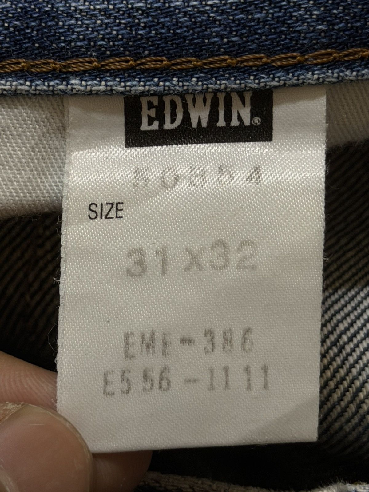 Edwin Vintage 90s Edwin 503z Blue Faded Wash Distressed Wide Leg Size US 30 / EU 46 - 7 Thumbnail