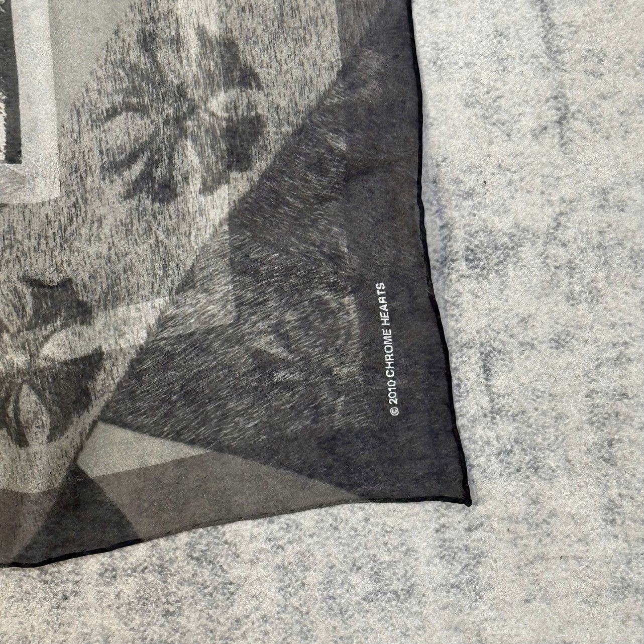 Chrome Hearts Chrome Hearts Print Silk scarf black Size ONE SIZE - 7 Thumbnail