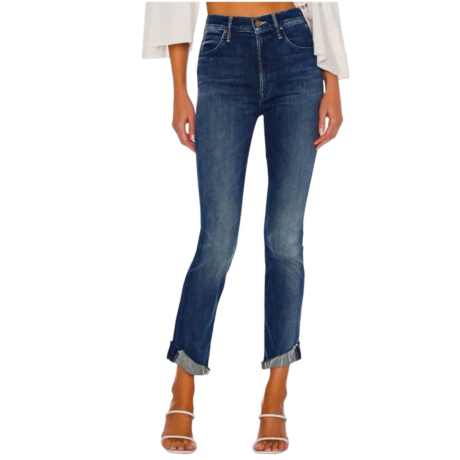 MOTHER Mother Cropped Blue Denim Jeans | Size 27 Size 27" / US 4 / IT 40 - 6 Thumbnail