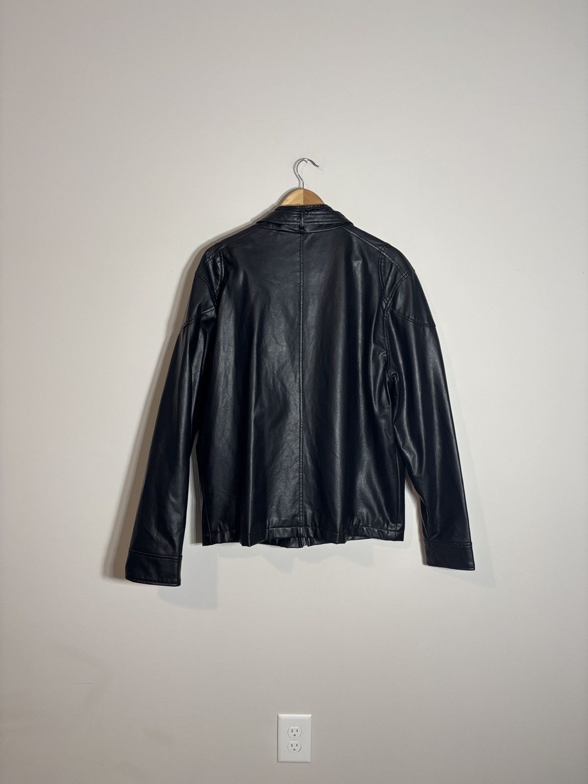 Marc Ecko Marc Ecko Cut & Sew Black Leather Moto Jacket XXL Size US XXL / EU 58 / 5 - 5 Thumbnail