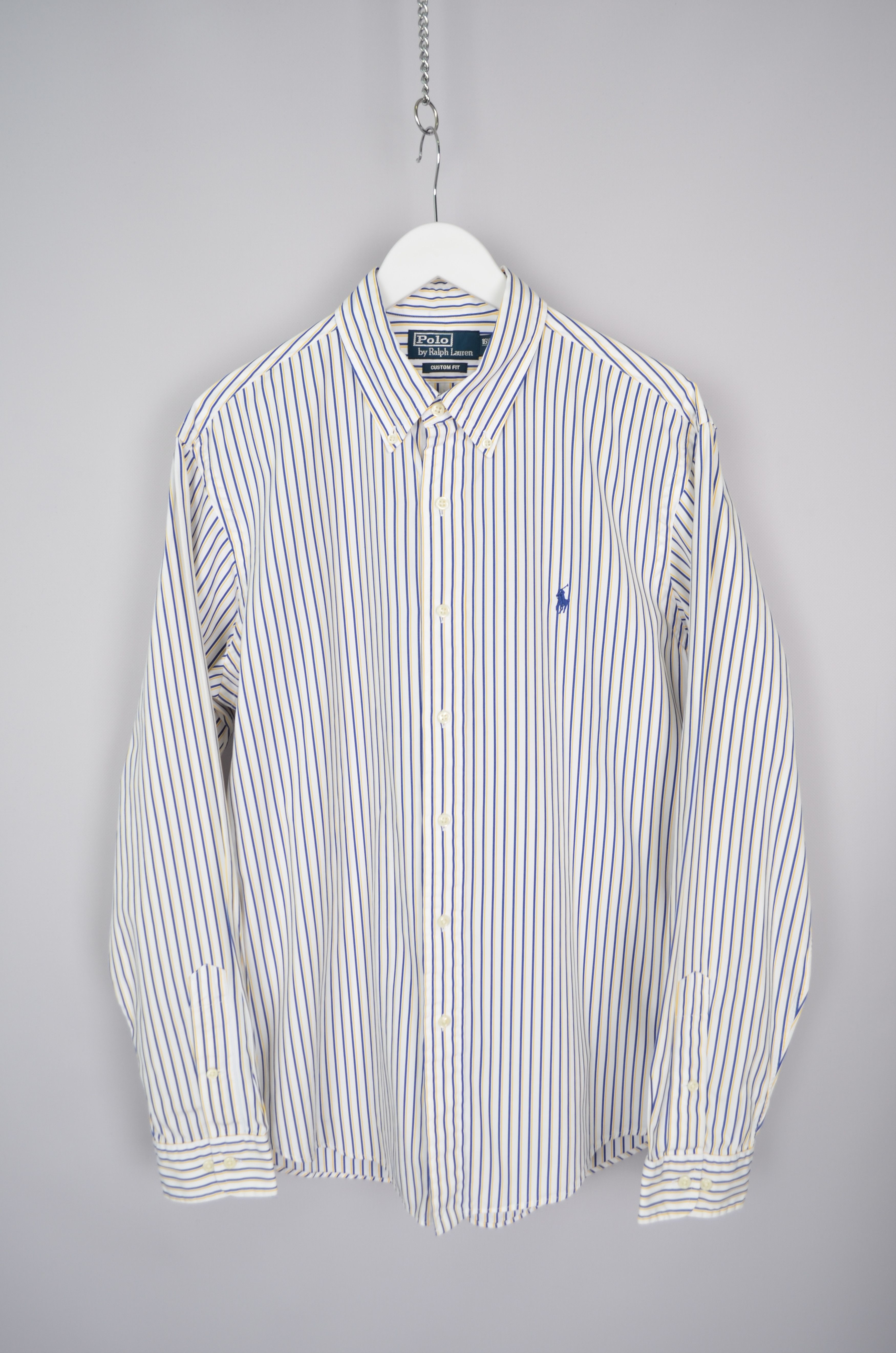 Polo Ralph Lauren Polo Ralph Lauren Striped White Blue Yellow Shirt Size L Size US L / EU 52-54 / 3 - 1 Thumbnail