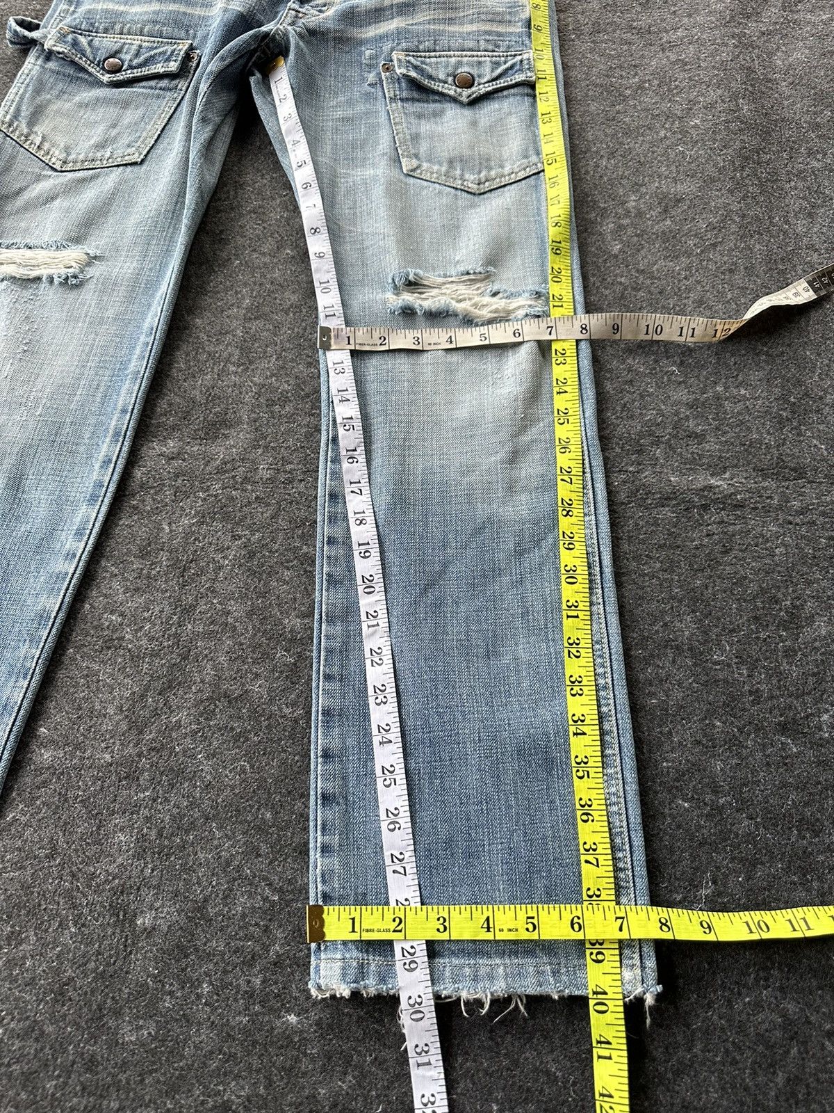 Beauty Beast × If Six Was Nine × Vintage Vintage Bartack Bushpant Faded Washed Denim D442 Size US 30 / EU 46 - 9 Thumbnail