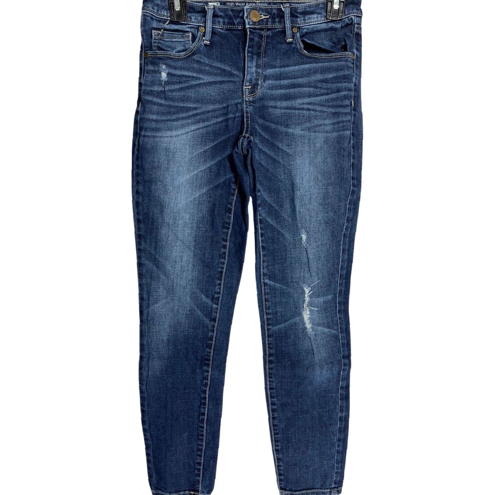 Mossimo Mossimo Women Jeans Skinny Mid Rise Dark Blue Denim 27x28 Pocket 5-Pocket Zip Cotton Blend Size 2 Size 27" / US 4 / IT 40 - 2 Thumbnail