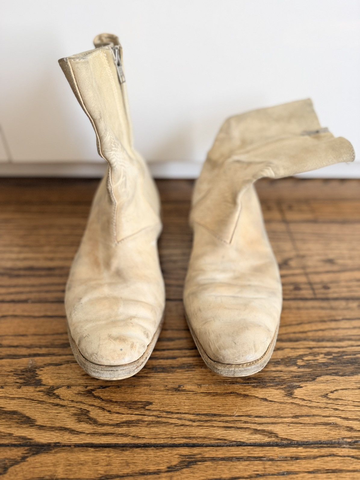 Carol Christian Poell Carol Christian Poell Cream Side-Zip Boots Size US 9.5 / EU 42-43 - 1 Thumbnail