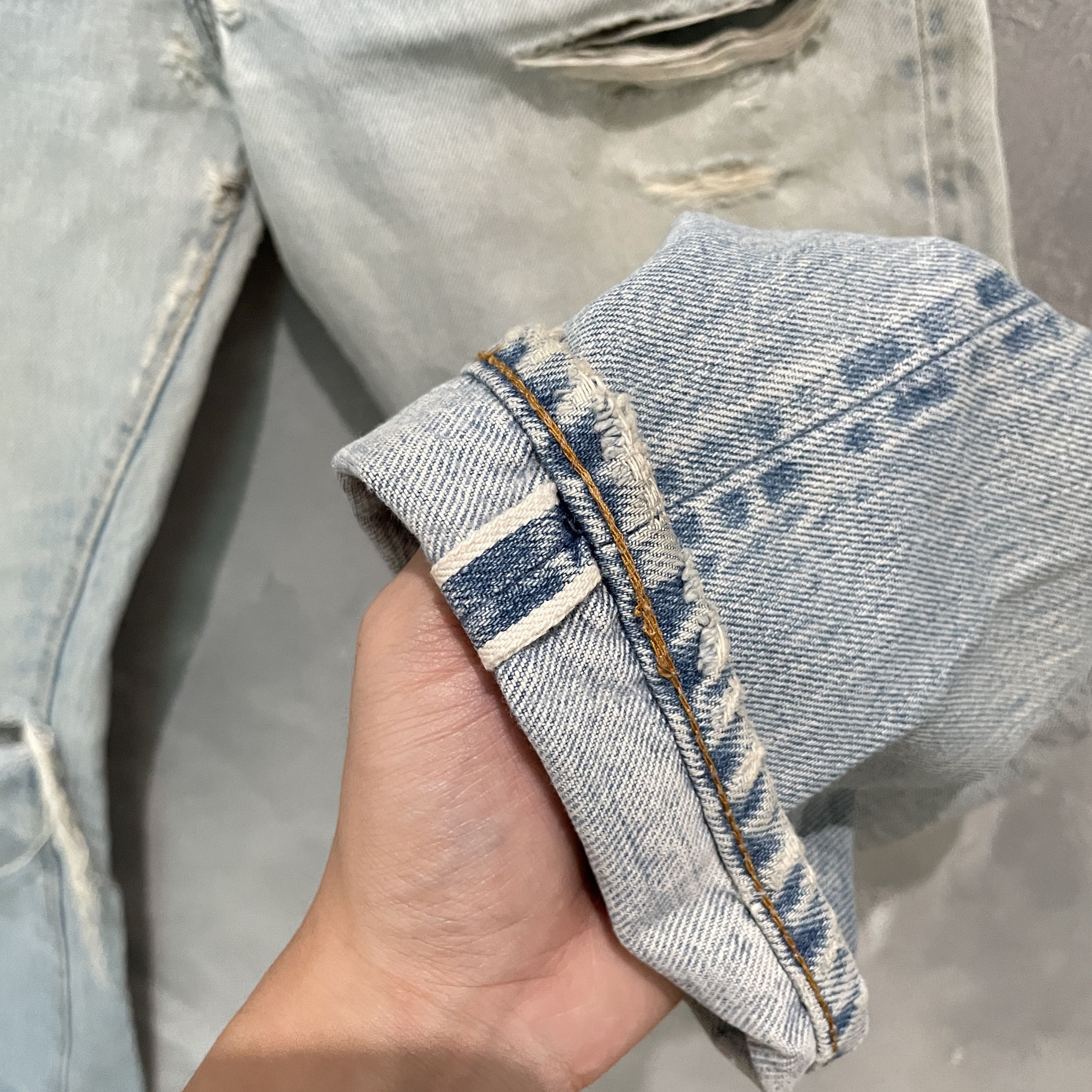 Levi's Rare Vintage 80s Levi's 501 Redline Selvedge Size US 28 / EU 44 - 6 Thumbnail