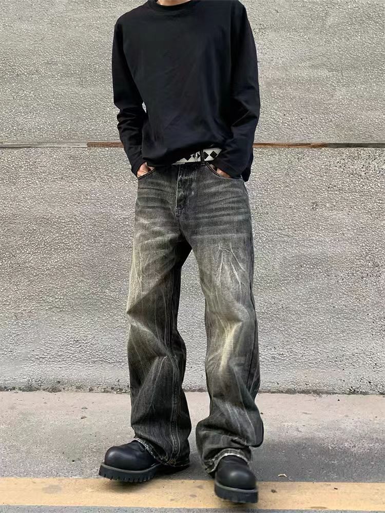 Vintage Washed black mud-dyed distressed baggy jeans Size US 30 / EU 46 - 3 Thumbnail