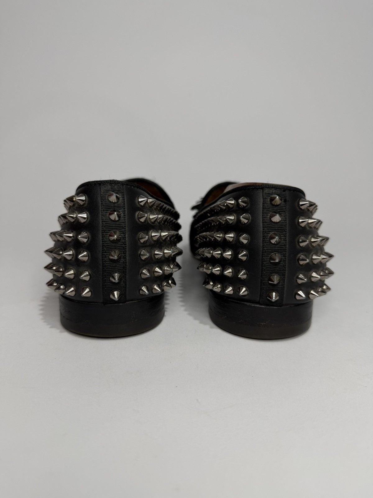 Christian Louboutin Christian Louboutin Black Pony Hair Tassel Spike Loafers Size US 9.5 / EU 42-43 - 5 Thumbnail