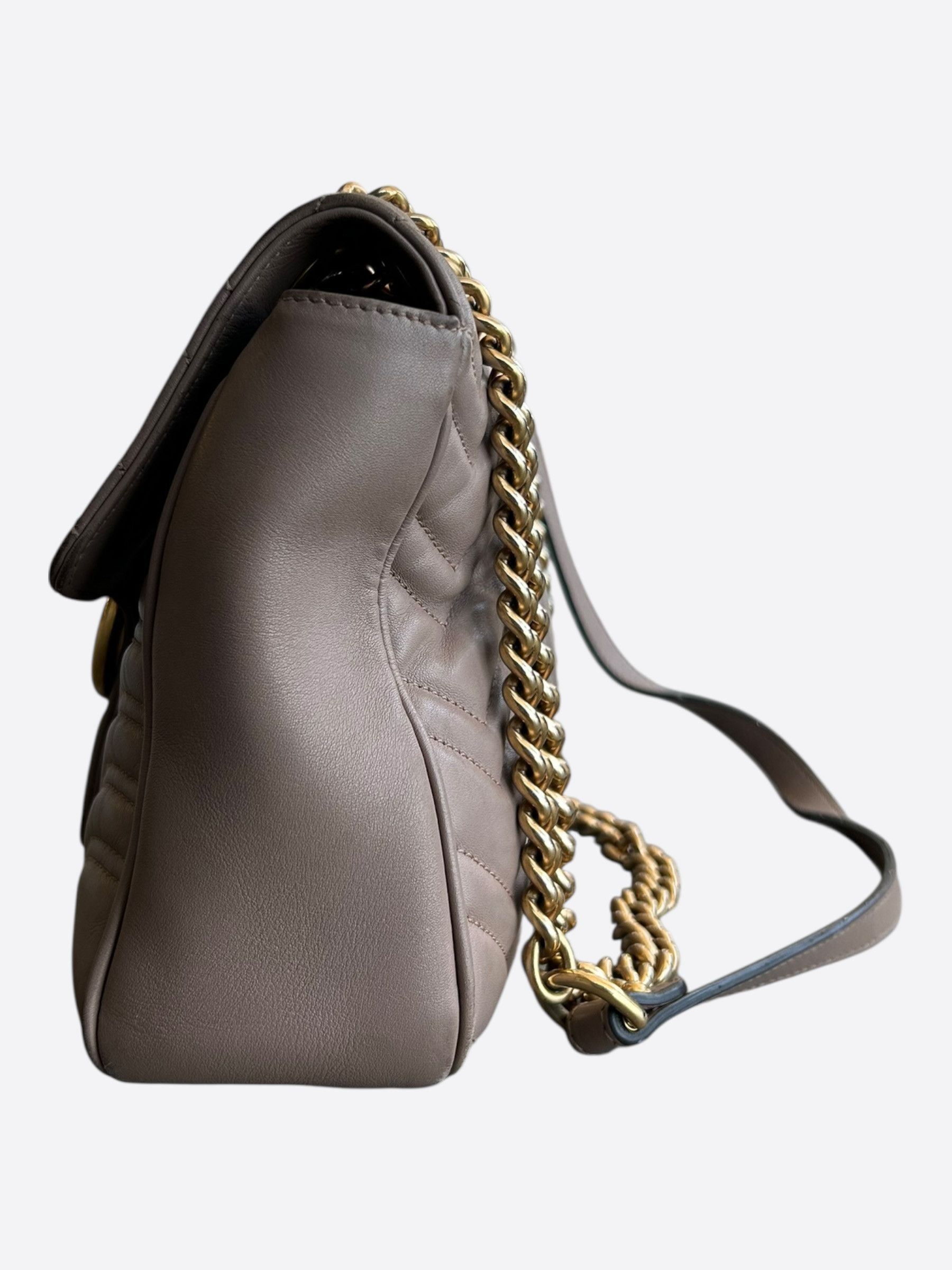 Gucci Gucci Brown GG Marmont Medium Shoulder Bag Size ONE SIZE - 4 Thumbnail