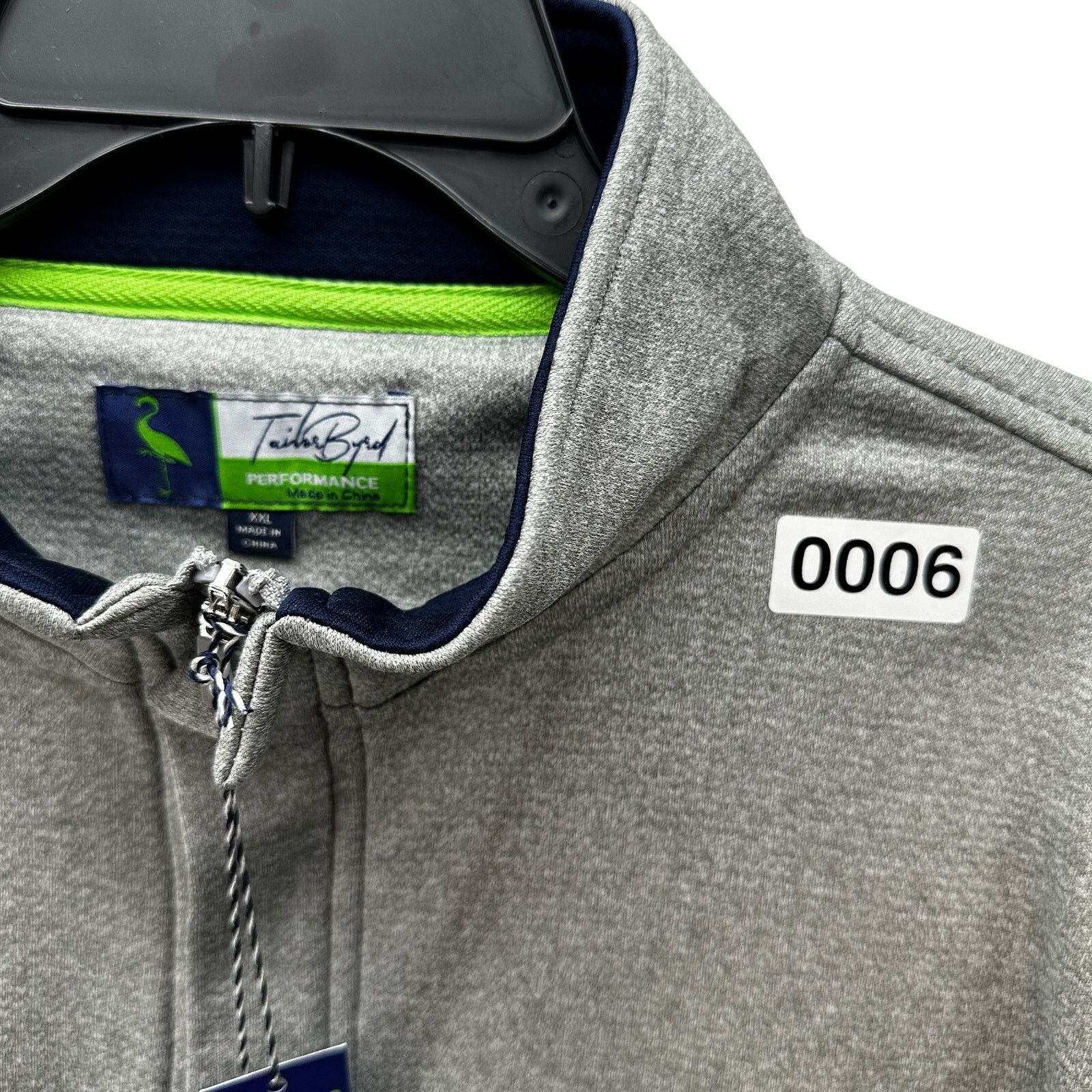 Tailorbyrd TaylorByrd Size XXL Grey Half Zip Active Fleece Long Sleeve Size US XXL / EU 58 / 5 - 10 Thumbnail