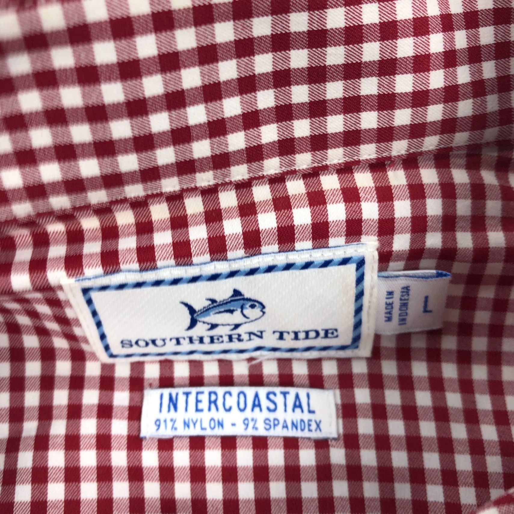 Southern Tide Southern Tide Shirt Mens Large Check Long Sleeve Button Up Intercoastal Red Size US L / EU 52-54 / 3 - 4 Thumbnail