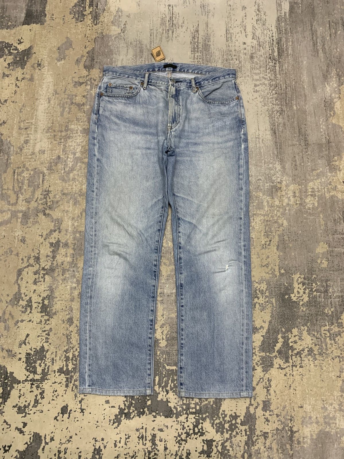 GRUNGE Vtg Uniqlo Rusty Distress Regular Fit Straight