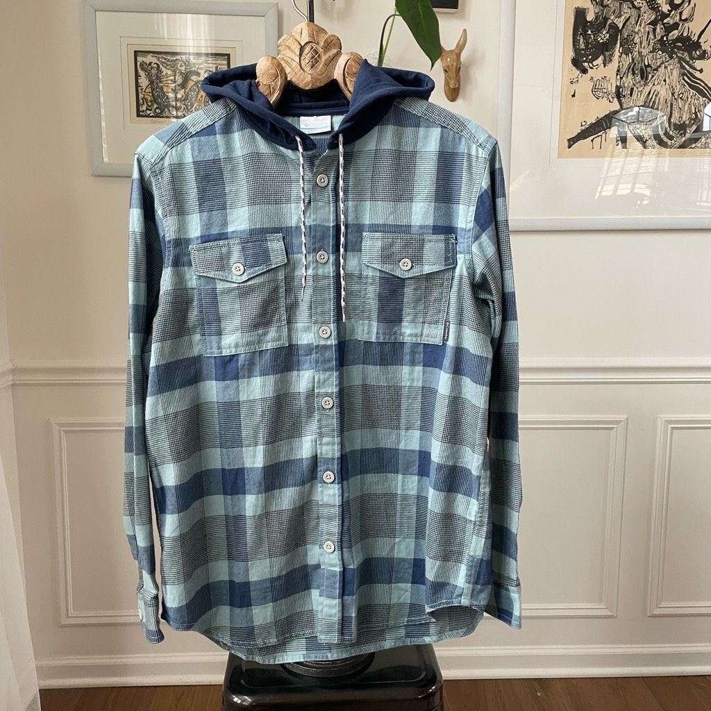 Columbia flannel hoodie clearance
